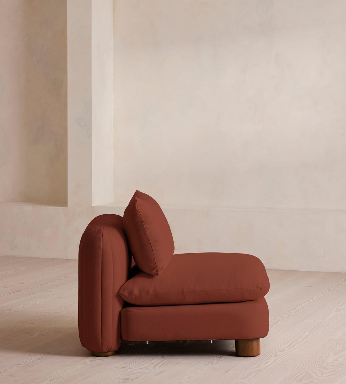 Vivienne Deeper Sit Sectional Sofa - Armless Module - Linen - Sienna - US - Image 7