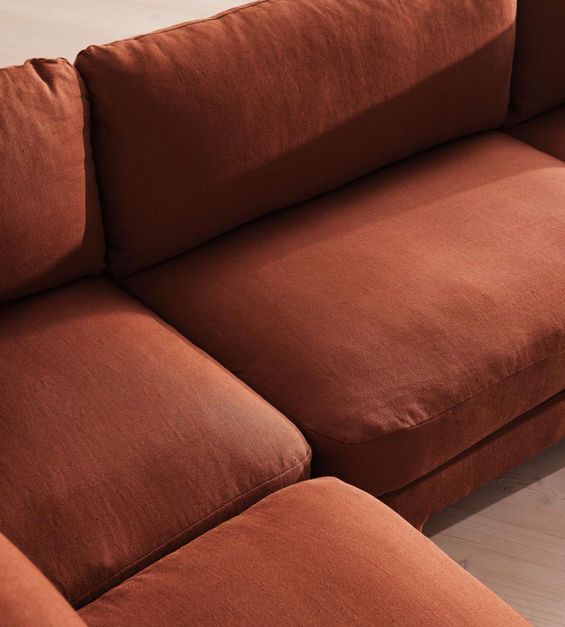 Odell Deeper Sit Sectional Sofa - Corner Sofa - Linen - Sienna - US - Images - Image 4