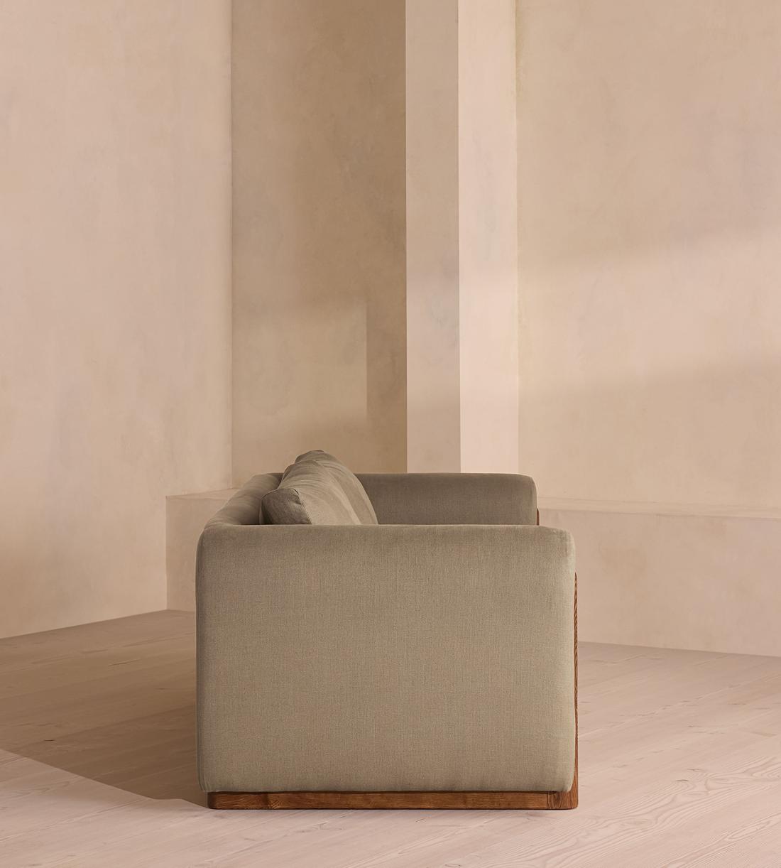 Farrell Three Seater Sofa - Linen - Mushroom - UK - Images - Image 3