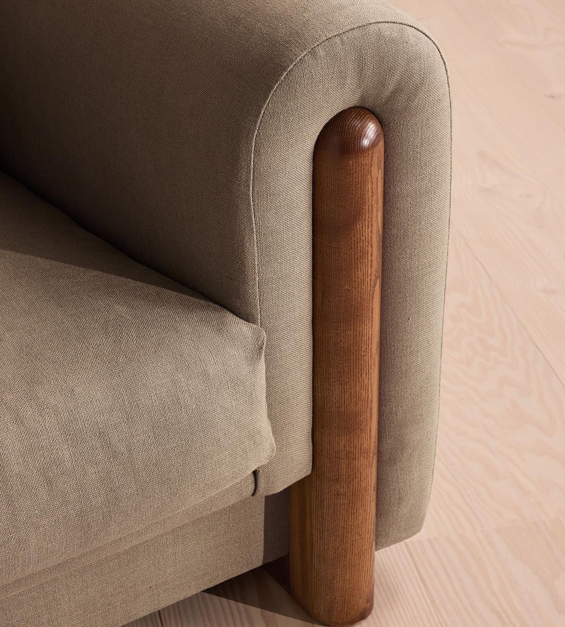 Farrell Three Seater Sofa - Linen - Mushroom - UK - Images - Image 5