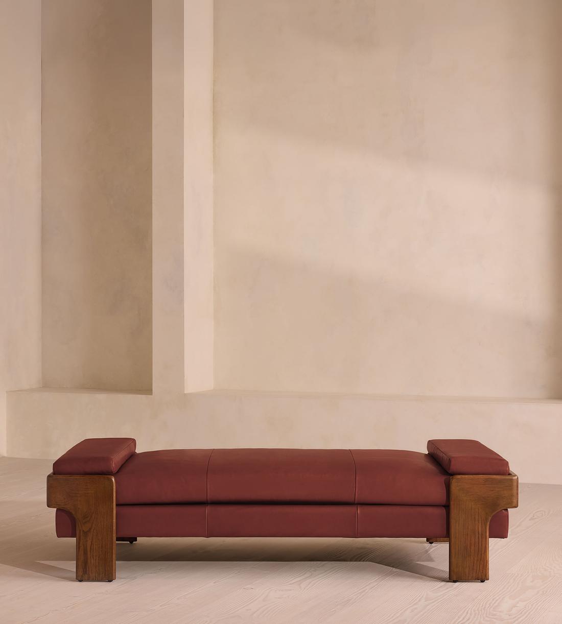 Marcia Daybed - Leather - Sangria - Listing - Image 2