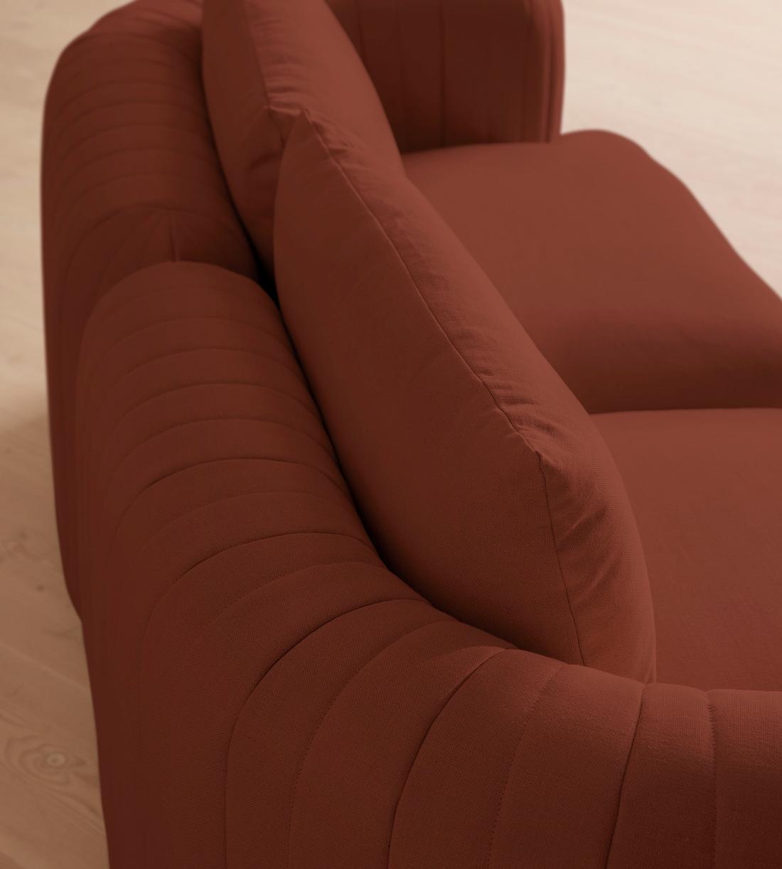 Vivienne Deeper Sit Modular Sofa - Three Seater - Linen - Sienna - Images - Image 4