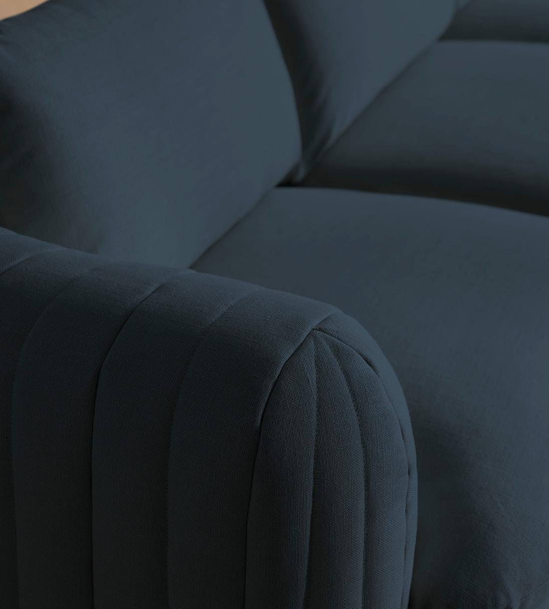 Vivienne Deeper Sit Modular Sofa - Four Seater - Linen - Prussian Blue - Images - Image 4