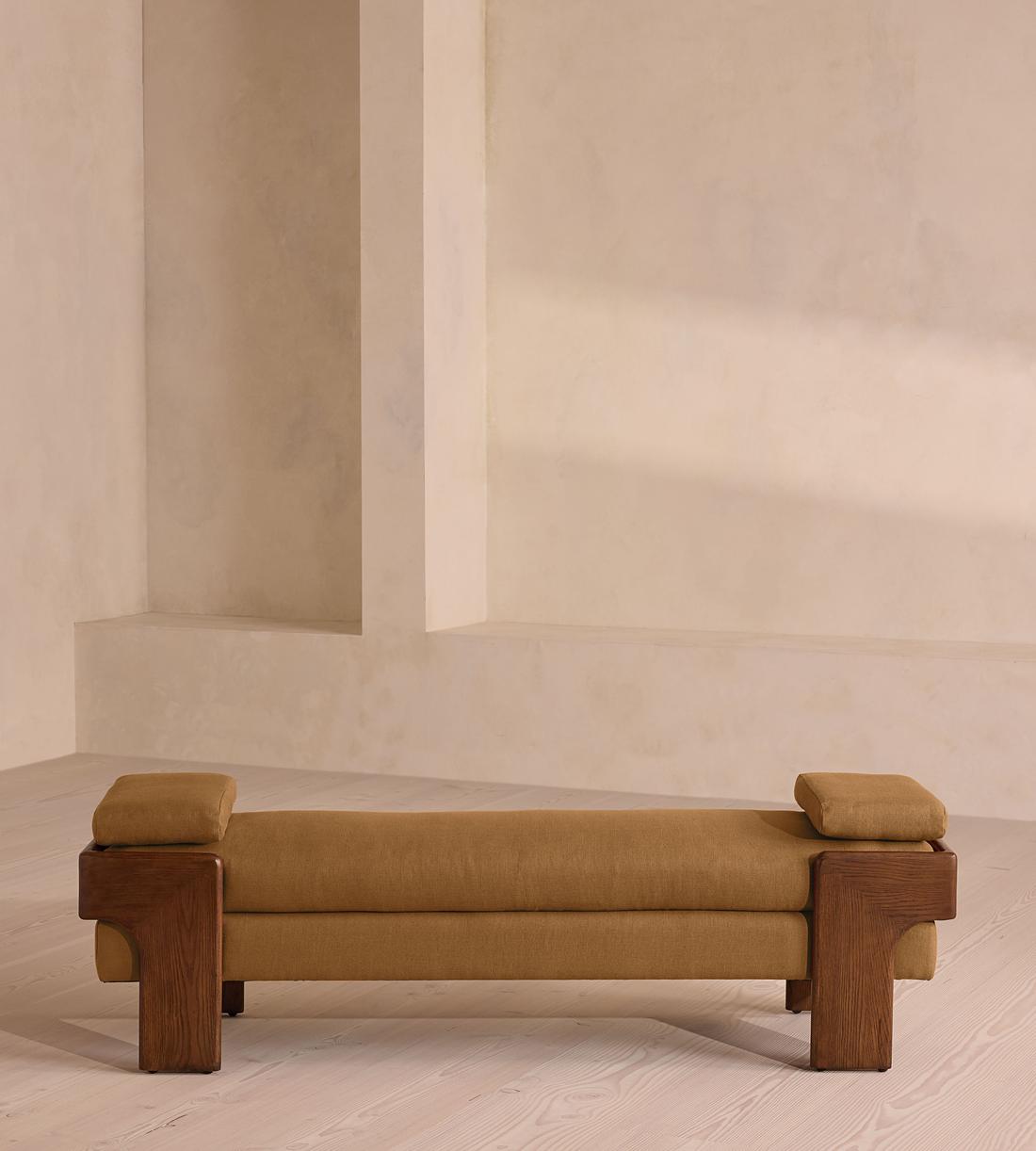 Marcia Bench - Linen - Ochre - US - Listing - Image 2