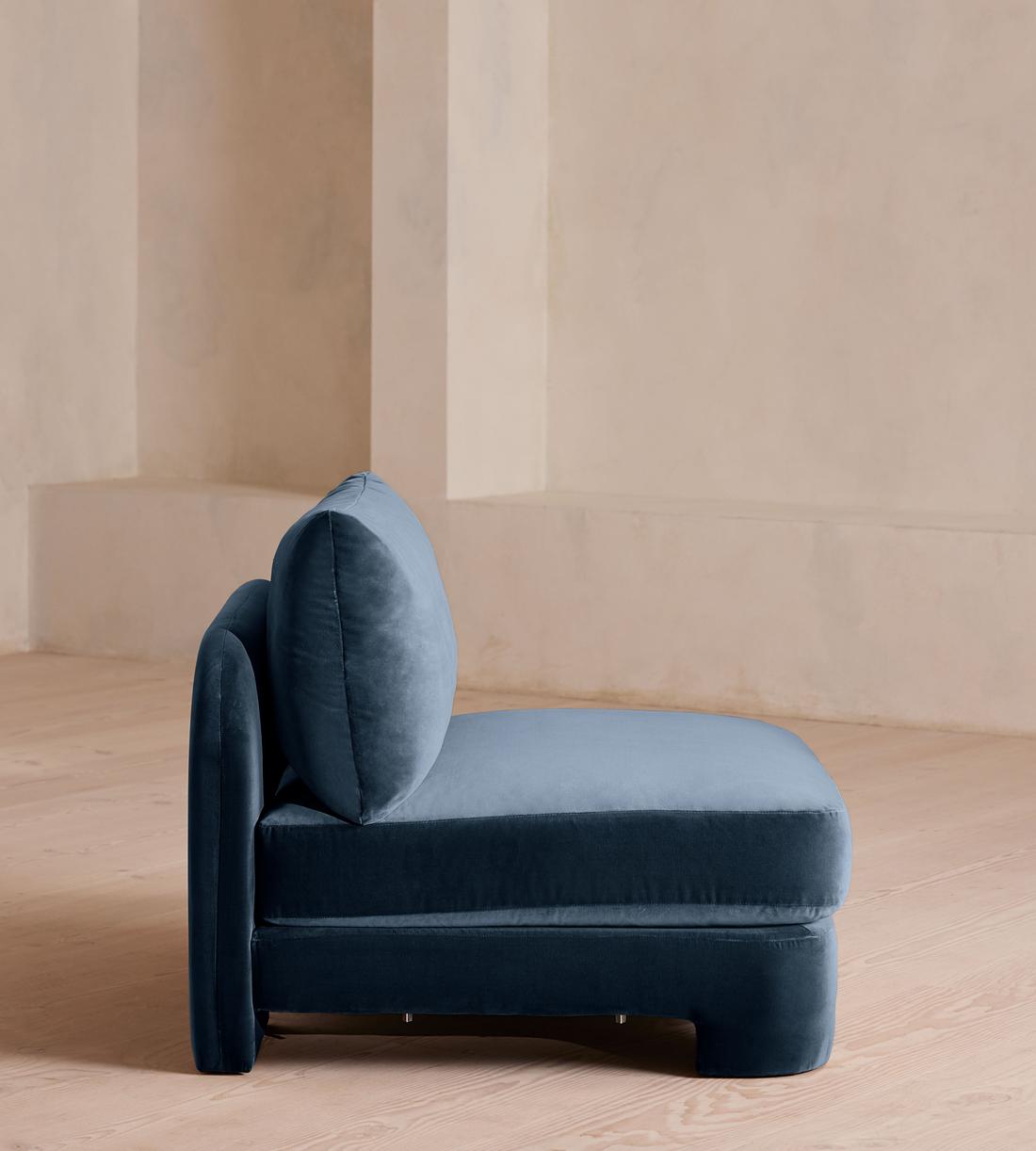 Odell Deeper Sit Sectional Sofa - Right Arm Module - Velvet Royal Blue - US - Image 3