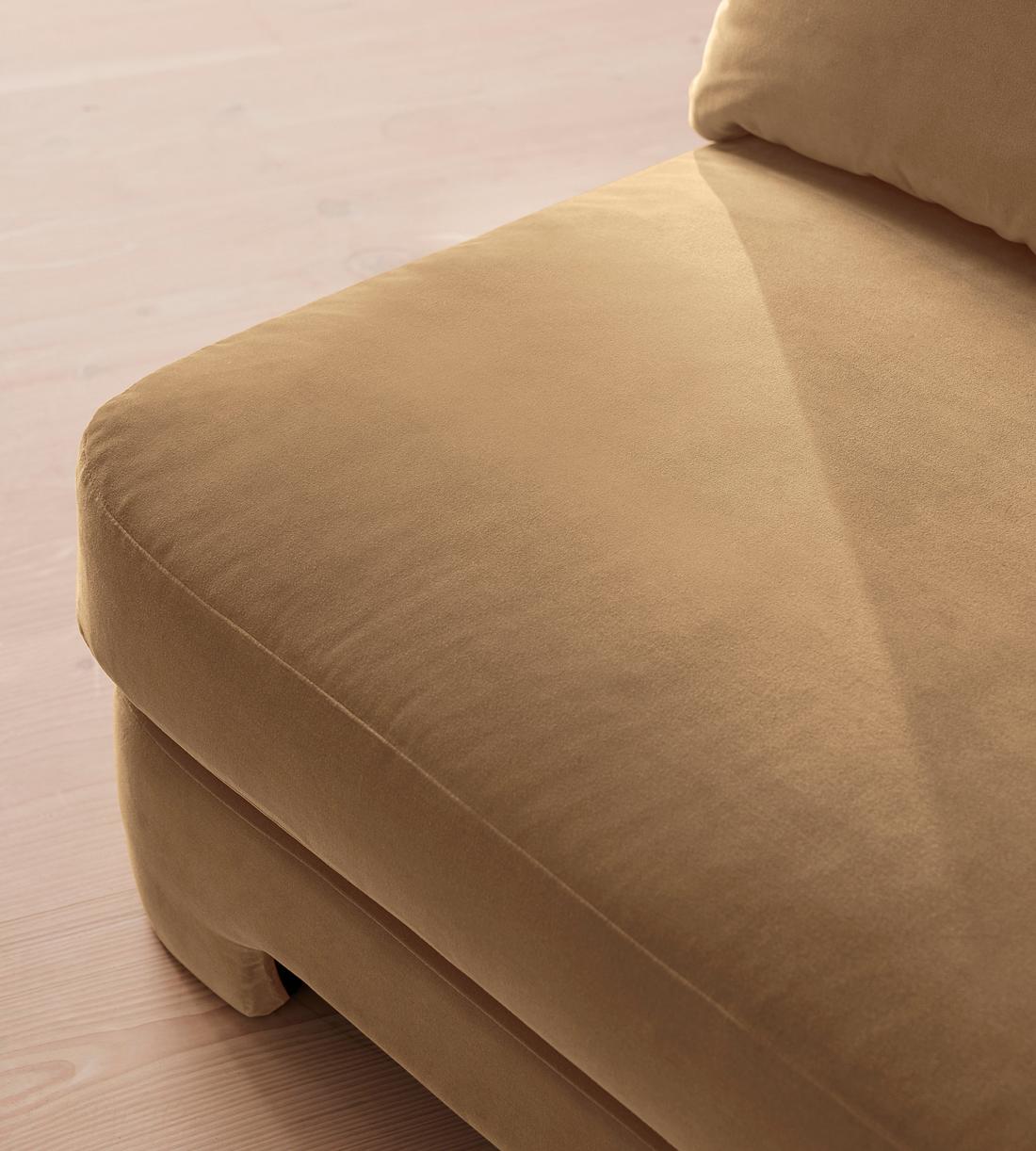 Odell Deeper Sit Sectional Sofa - Armless Module - Velvet Camel - US - Image 6