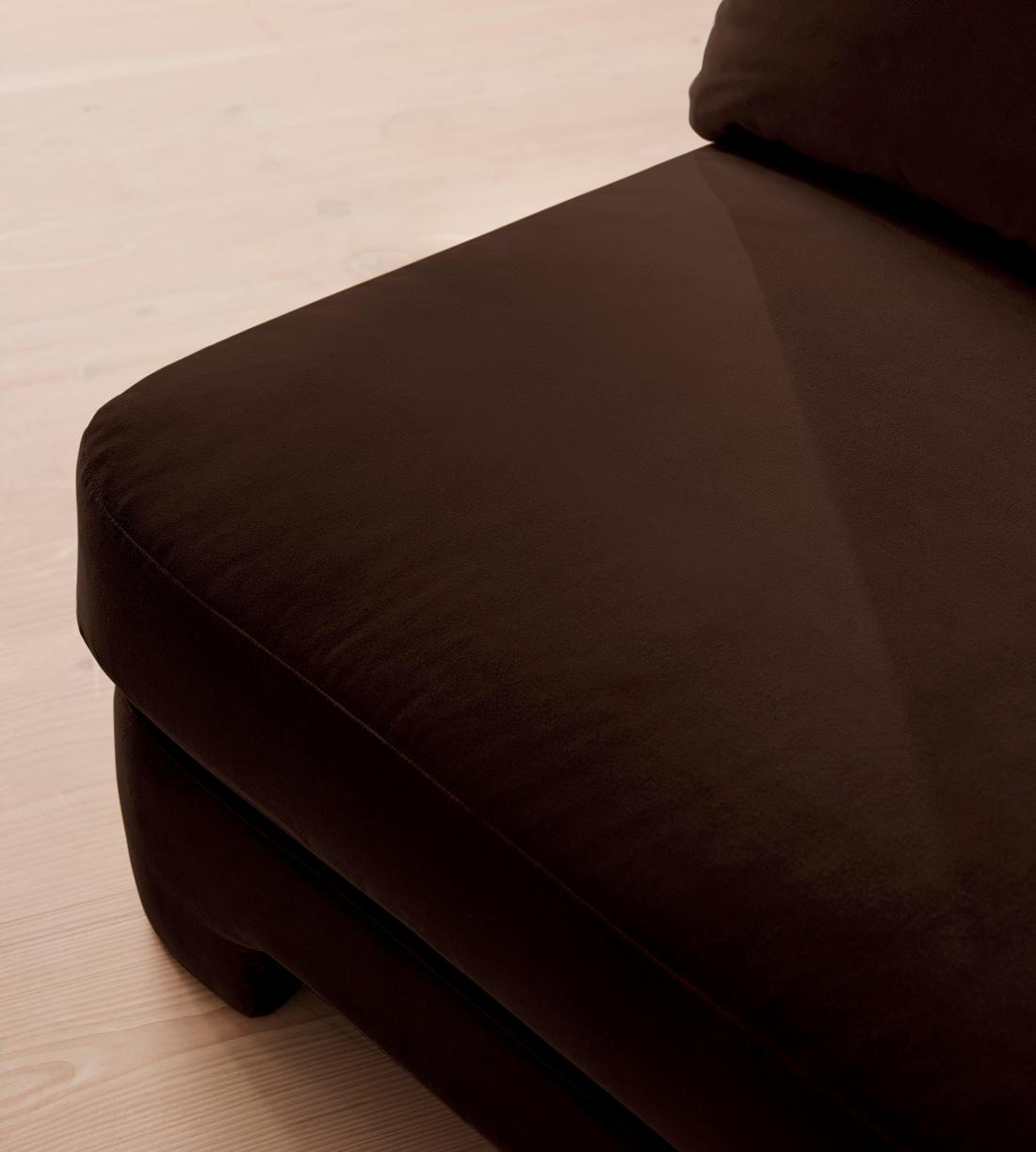 Odell Deeper Sit Sectional Sofa - Armless Module - Velvet - Chocolate - US - Image 6