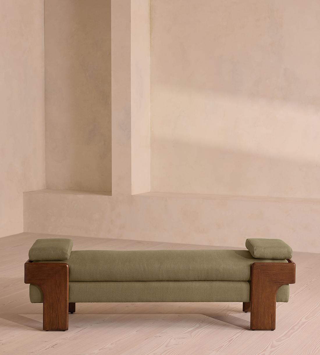 Marcia Bench - Linen - Sage - Listing - Image 2