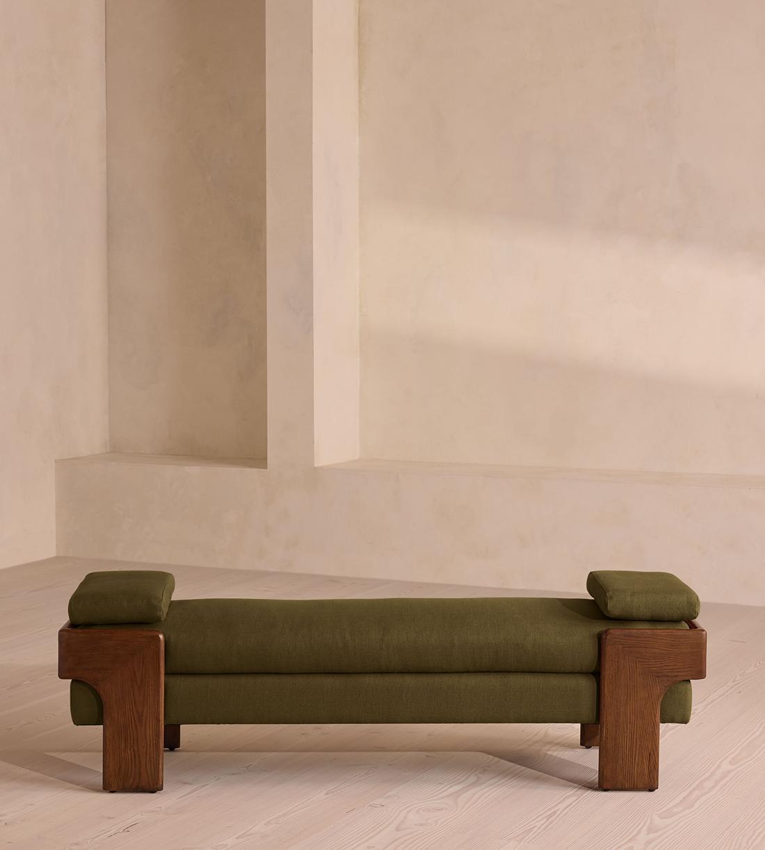Marcia Bench - Linen - Olive - US - Listing - Image 2