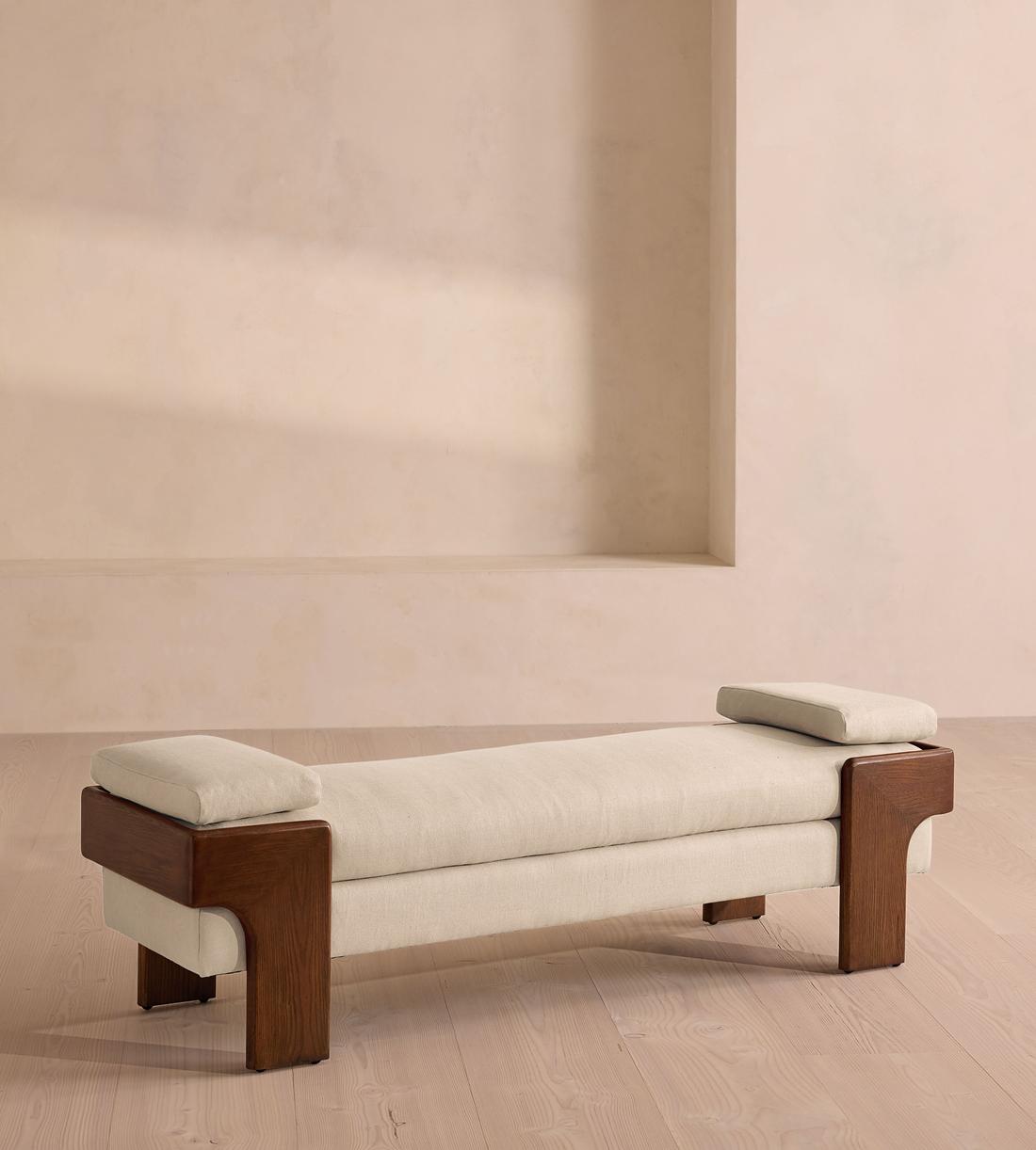 Marcia Bench - Linen - Wheat - US - Listing - Image 1