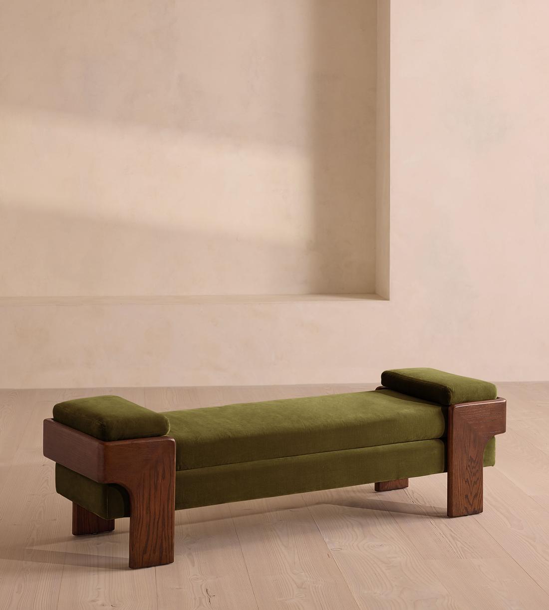Marcia Bench - Olive Velvet - US - Listing - Image 1