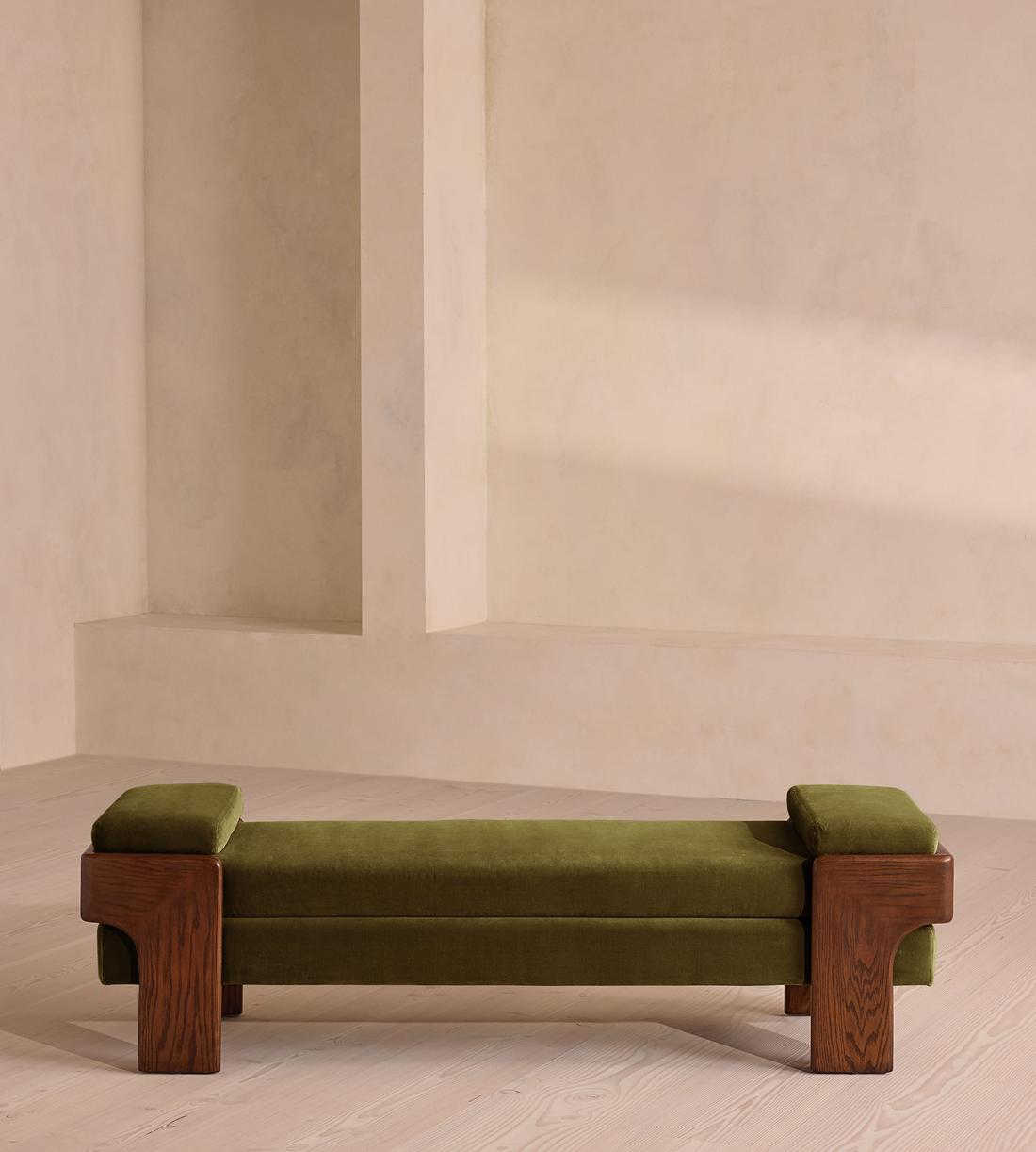Marcia Bench - Olive Velvet - US - Listing - Image 2