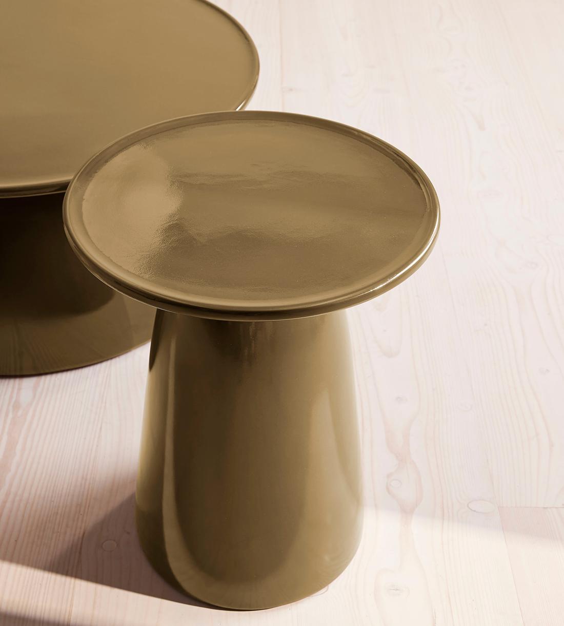 Rina Outdoor Concrete Side Table - Olive - Images - Image 7