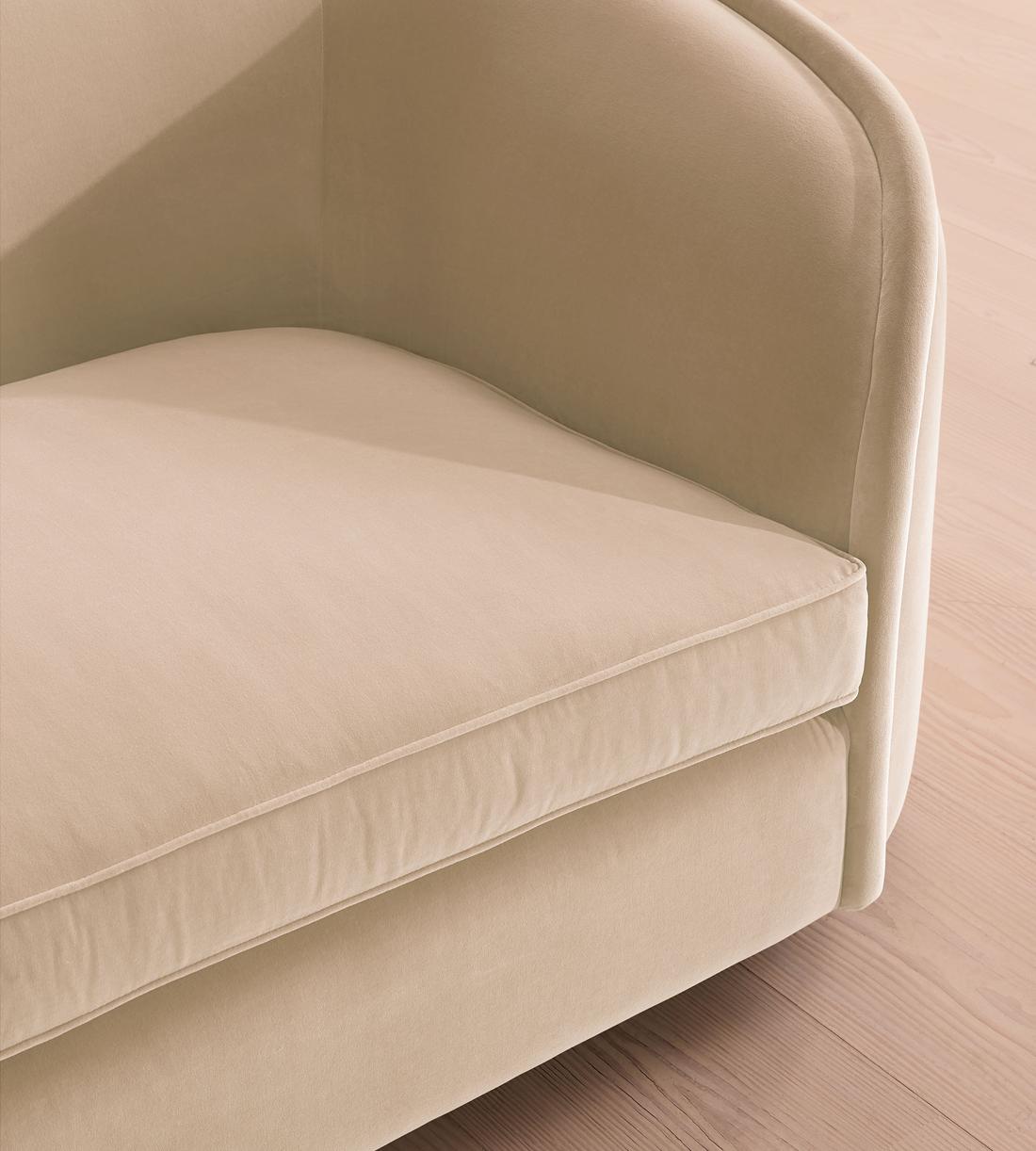 Conall Three Seater Sofa - Velvet - Porcelain - US - Images - Image 5