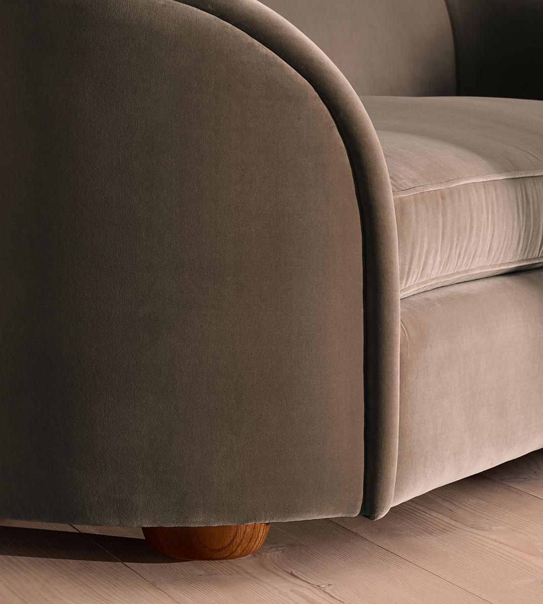 Conall Three Seater Sofa - Velvet - Taupe - US - Images - Image 5
