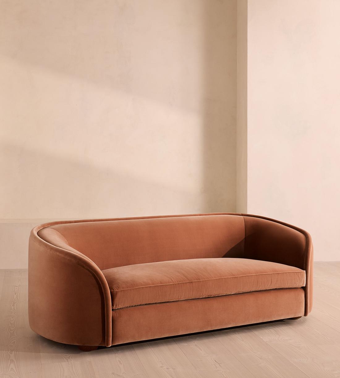 Conall Three Seater Sofa - Velvet - Antique Rose - US - Listing - Image 1