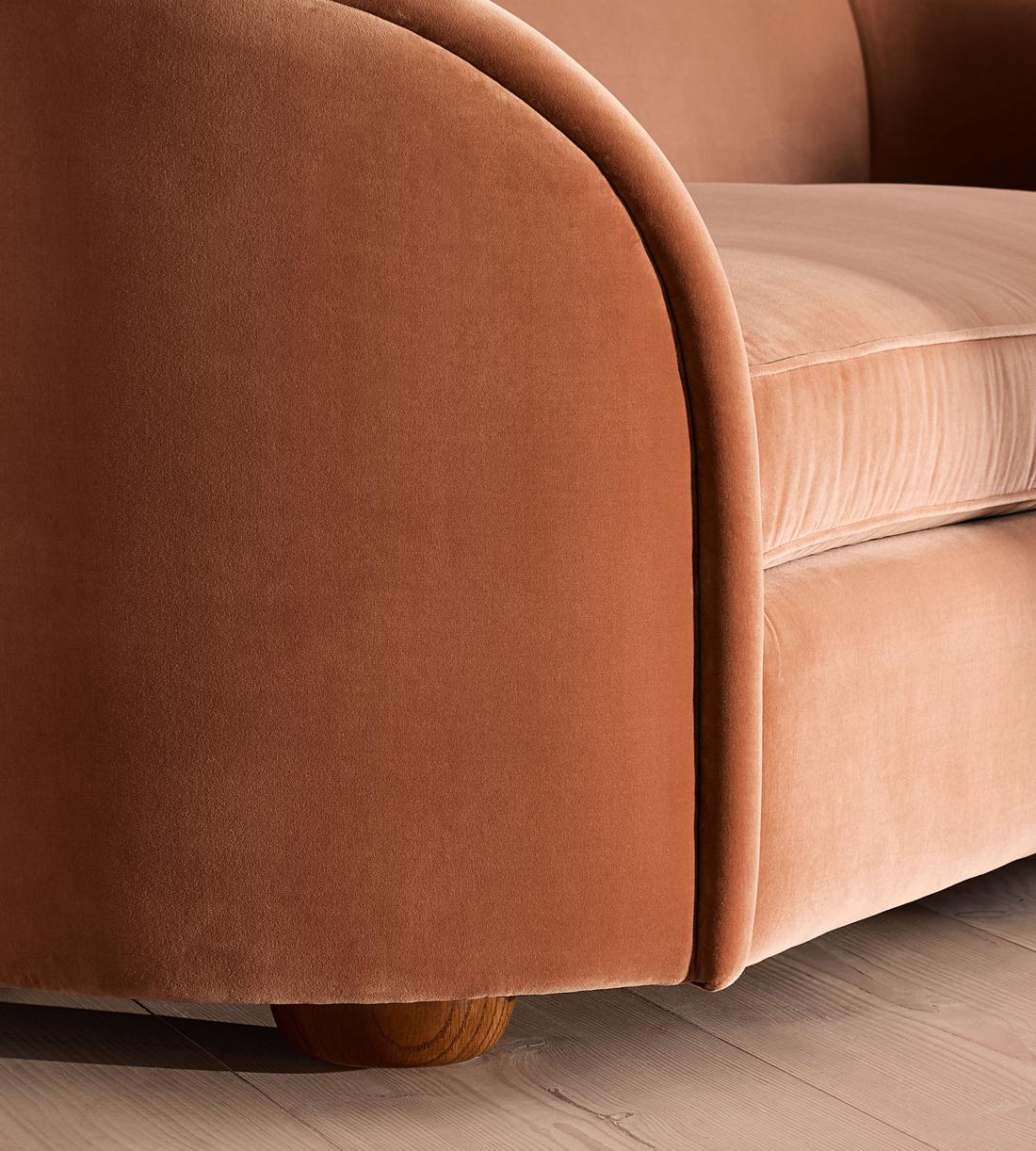 Conall Three Seater Sofa - Velvet - Antique Rose - US - Images - Image 5