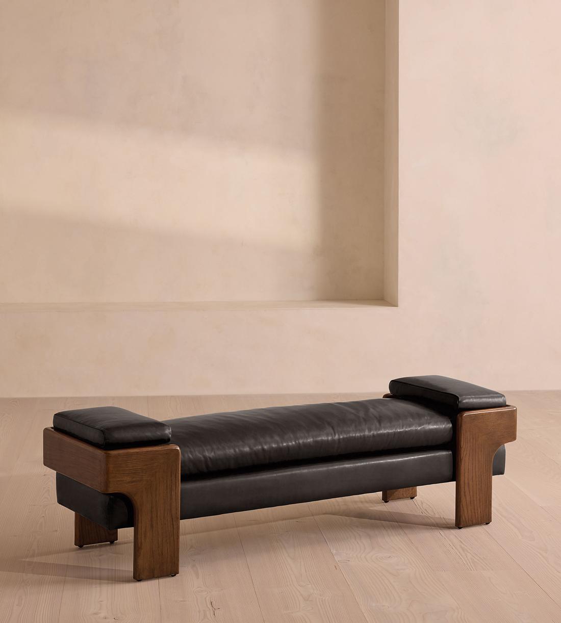 Marcia Bench - Leather - Black - Listing - Image 1