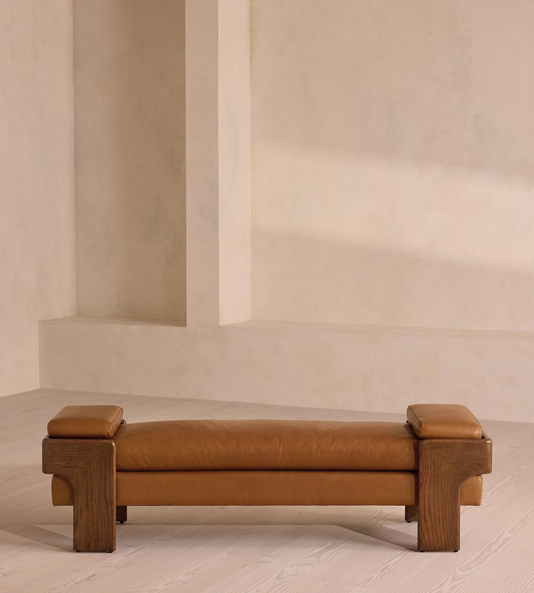 Marcia Bench - Leather - Chestnut - Listing - Image 2