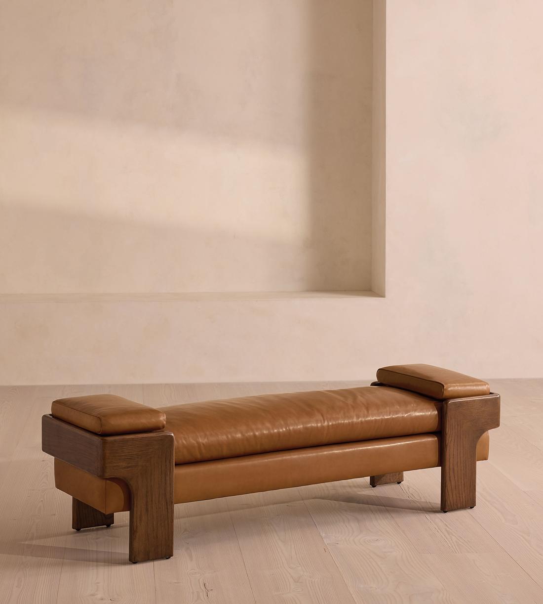 Marcia Bench - Leather - Chestnut - US - Listing - Image 1