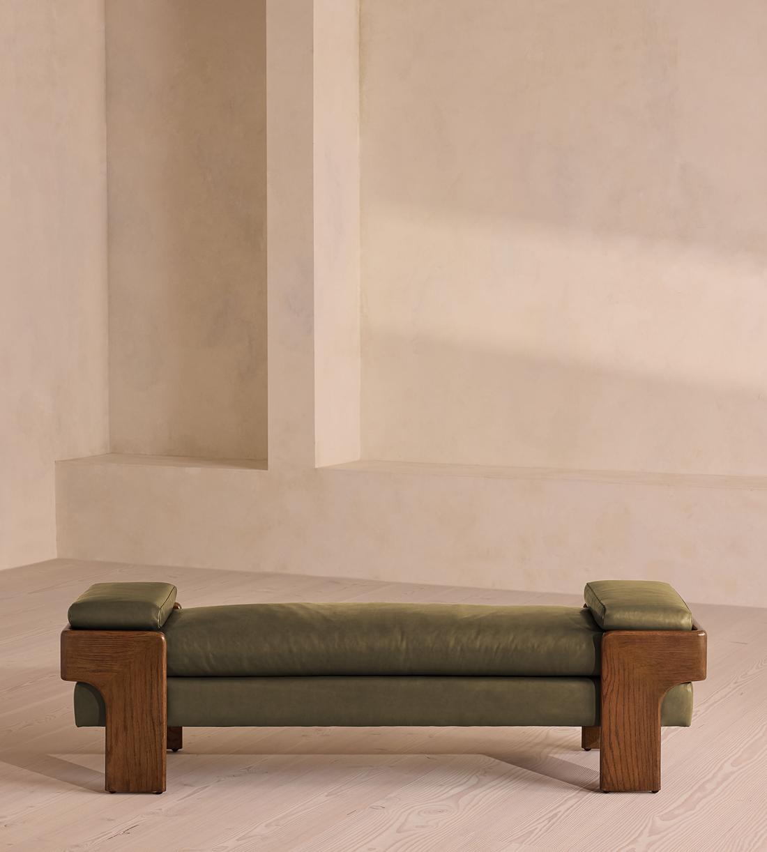 Marcia Bench - Leather - Moss - Listing - Image 2