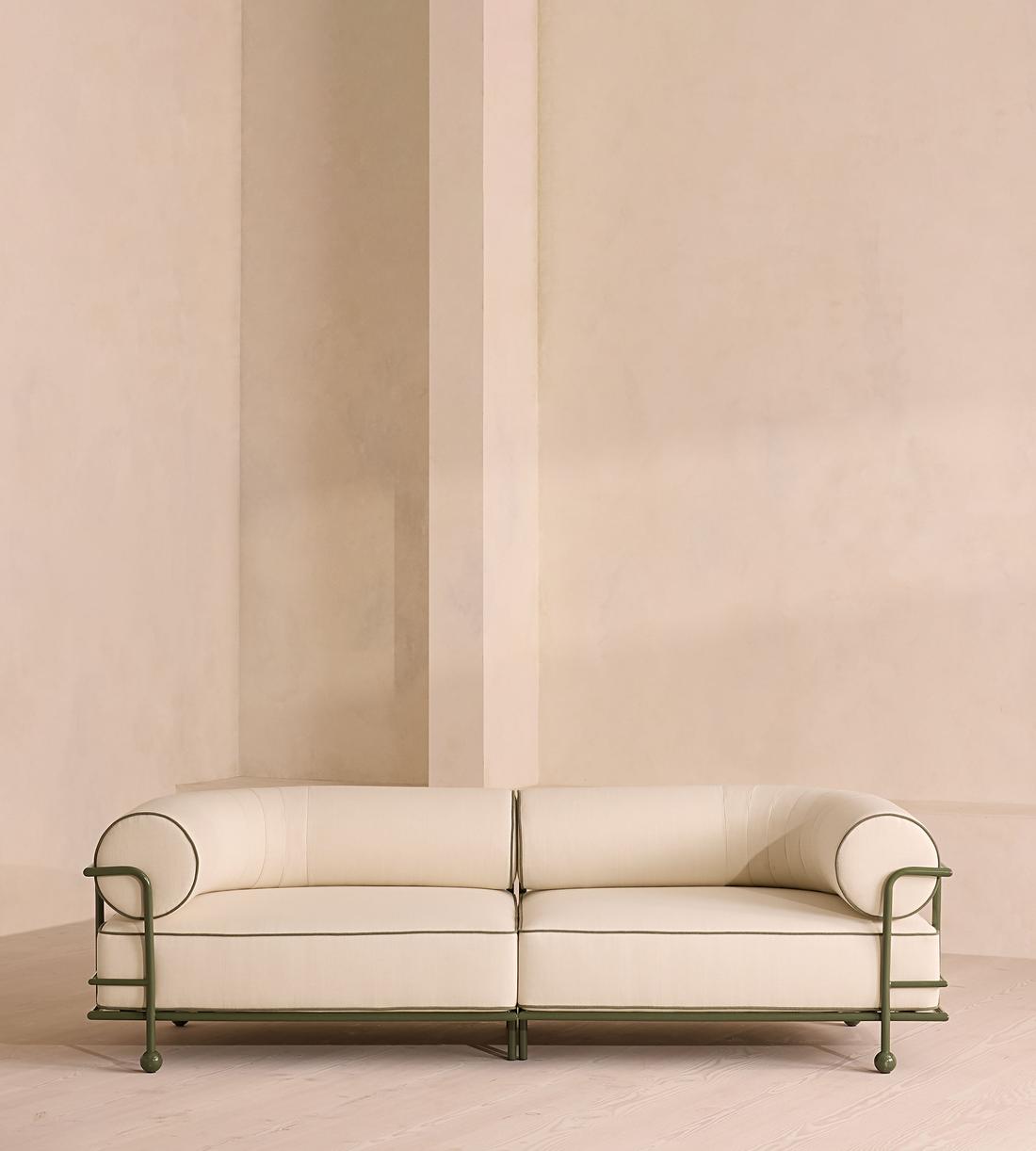 Gaspard Three-Seater Outdoor Sofa - Linen - Off White - US - Listing - Image 2