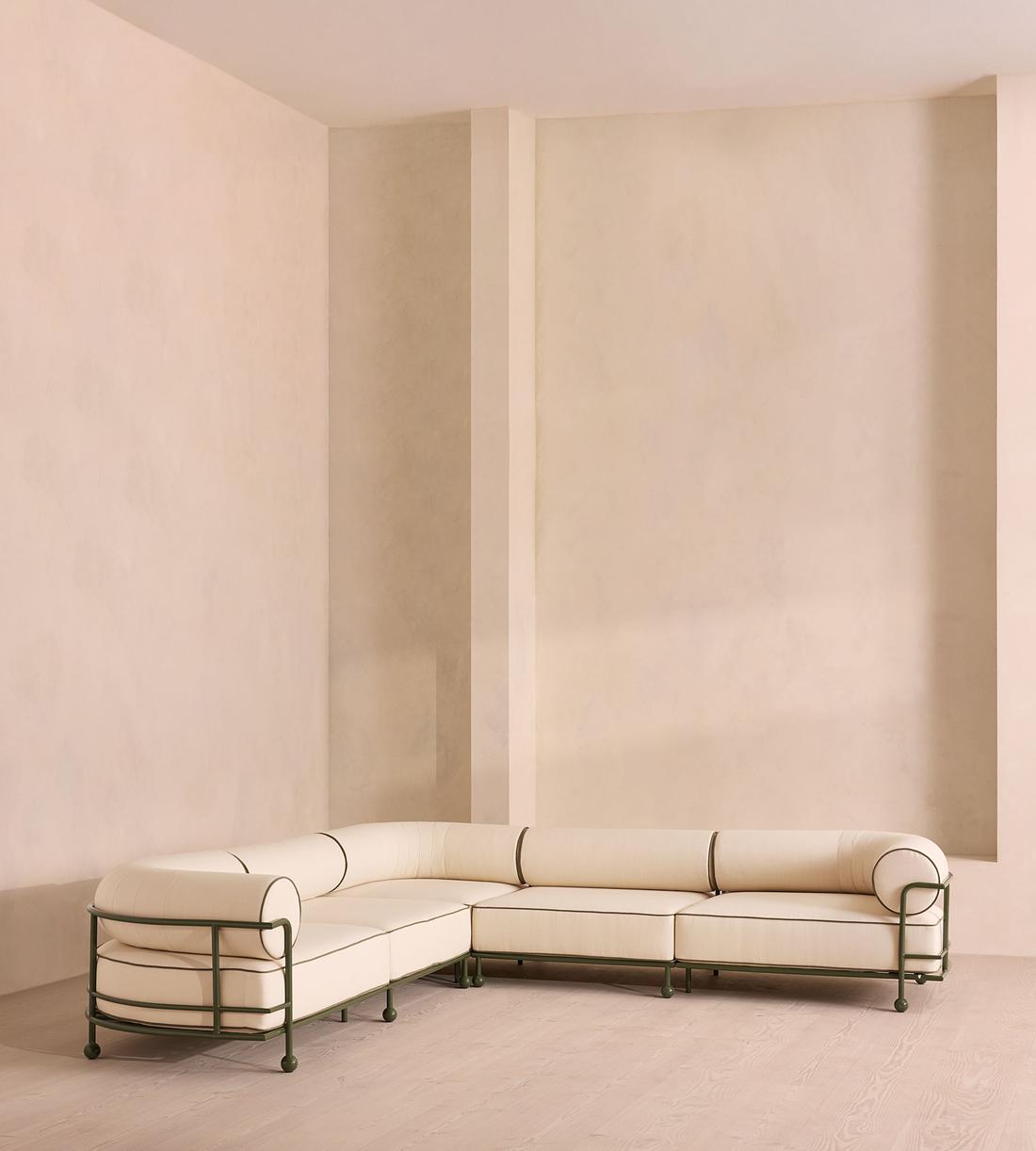 Gaspard Outdoor Corner Module - Linen - Off White - Images - Image 7