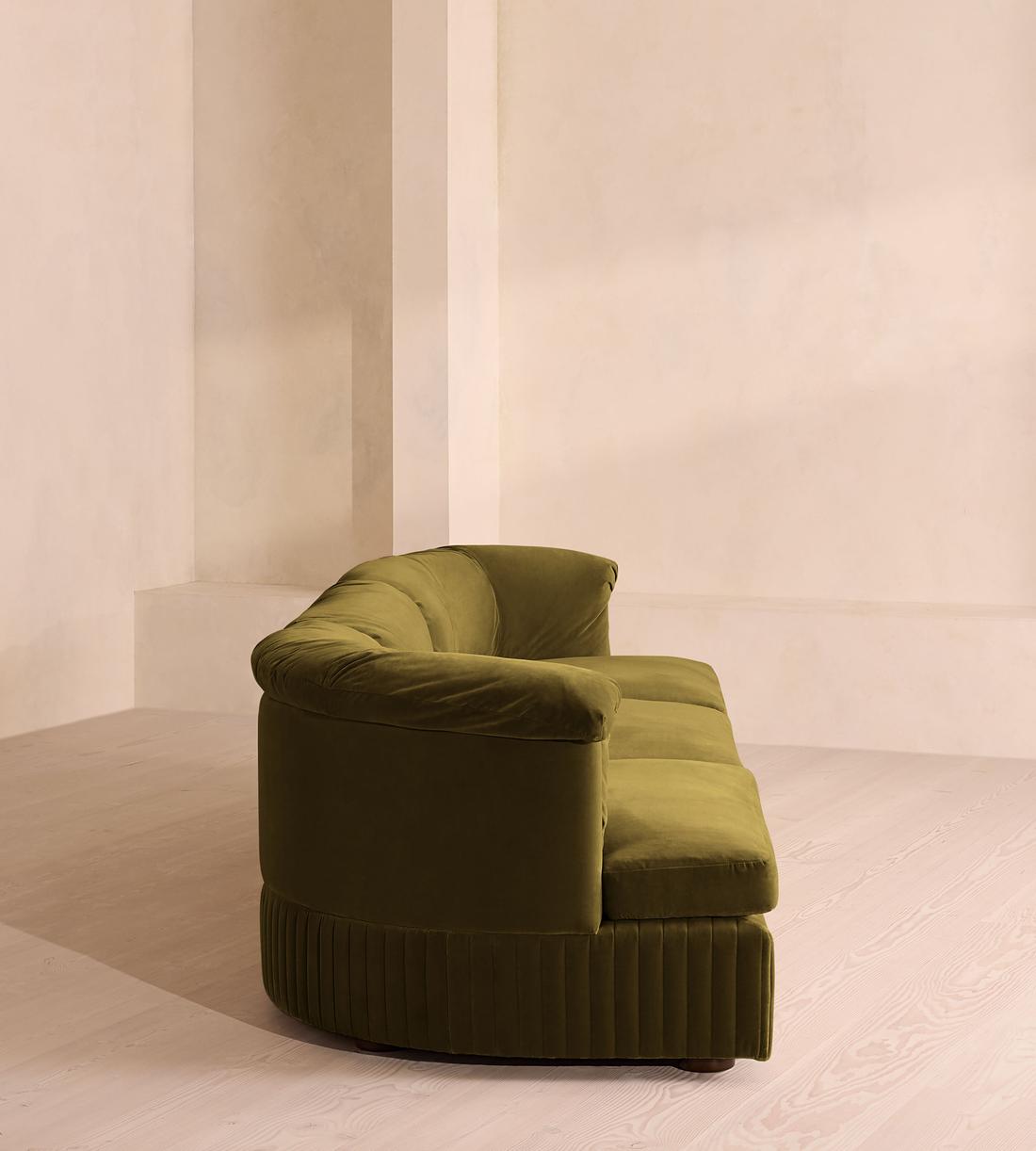Oona Modular Sofa - Four Seater - Velvet Olive UK - Images - Image 3