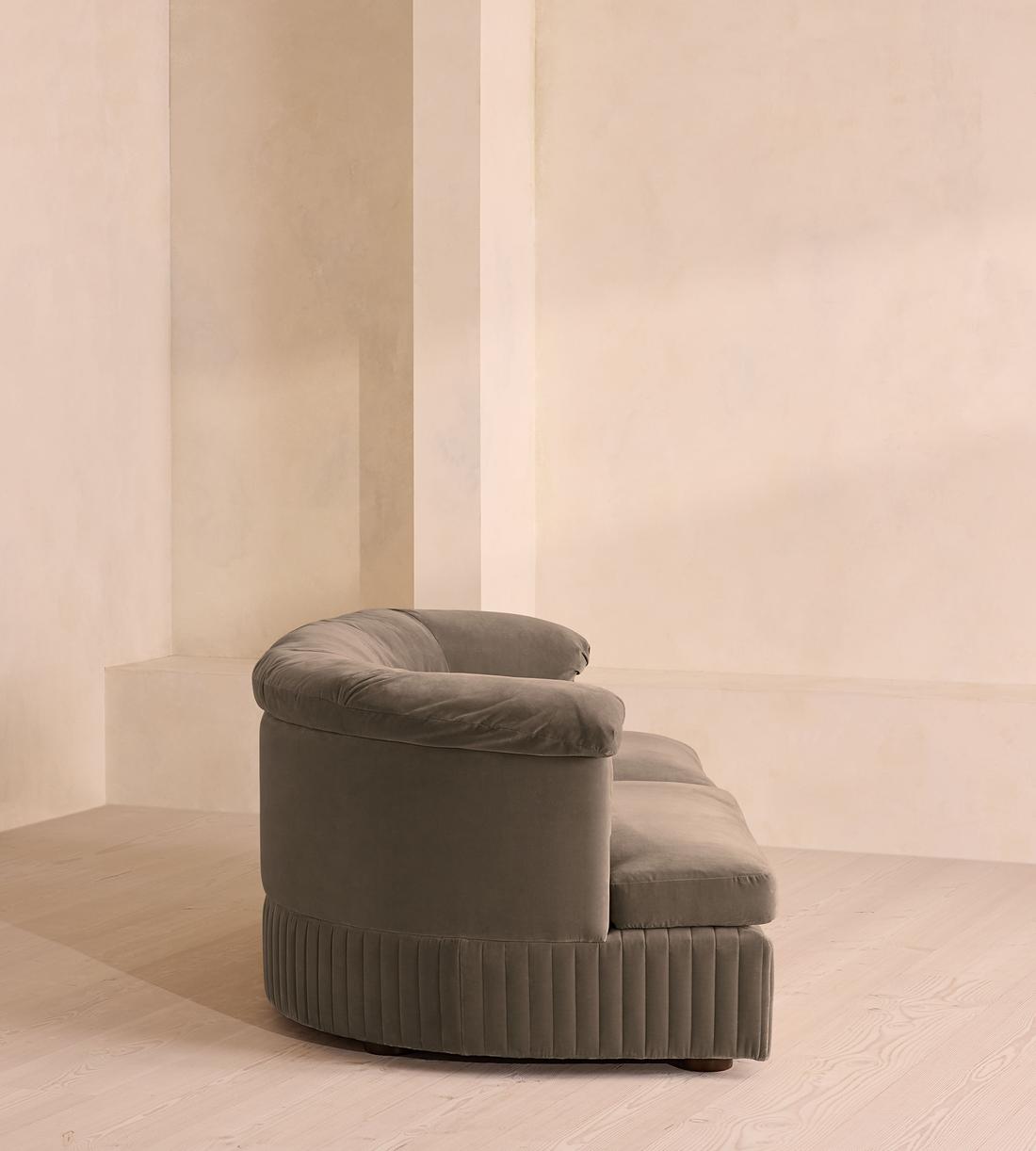 Oona Sectional Sofa - Three Seater - Velvet Taupe - US - Images - Image 3