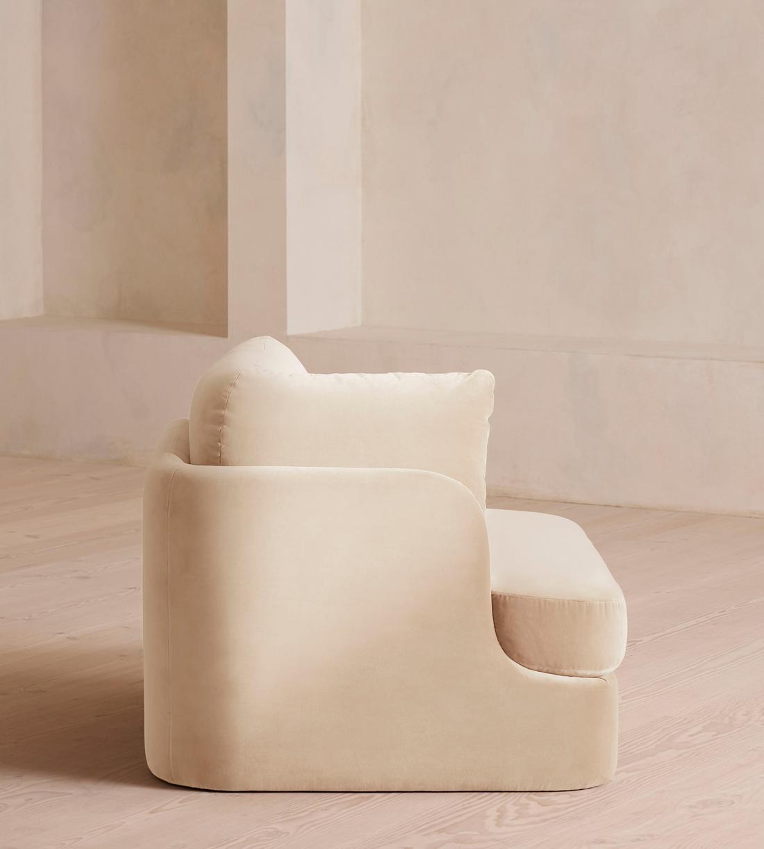 Odell Deeper Sit Sectional Sofa - Armless Module - Porcelain Velvet - US - Image 8