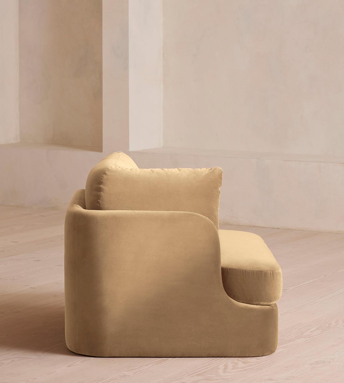 Odell Deeper Sit Sectional Sofa - Armless Module - Velvet Camel - US - Image 8