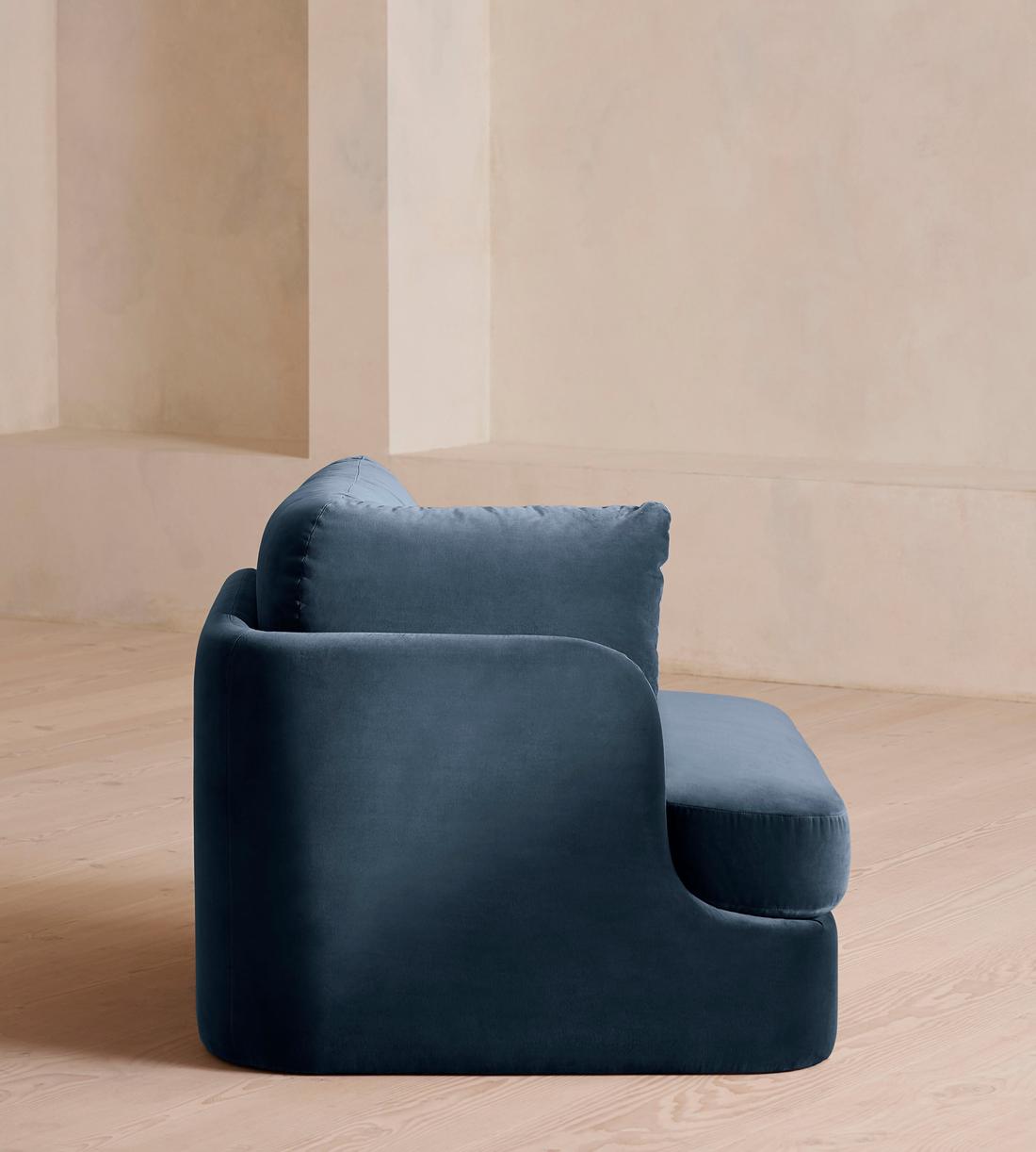 Odell Deeper Sit Sectional Sofa - Armless Module - Velvet Royal Blue - US - Image 9