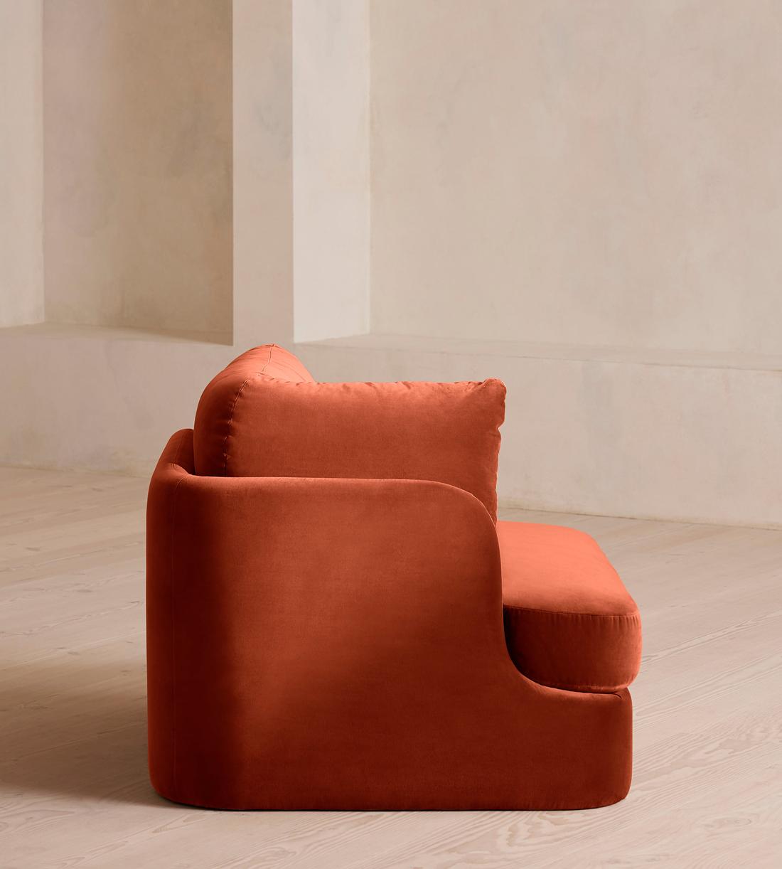 Odell Deeper Sit Sectional Sofa - Armless Module - Velvet Rust - US - Image 8
