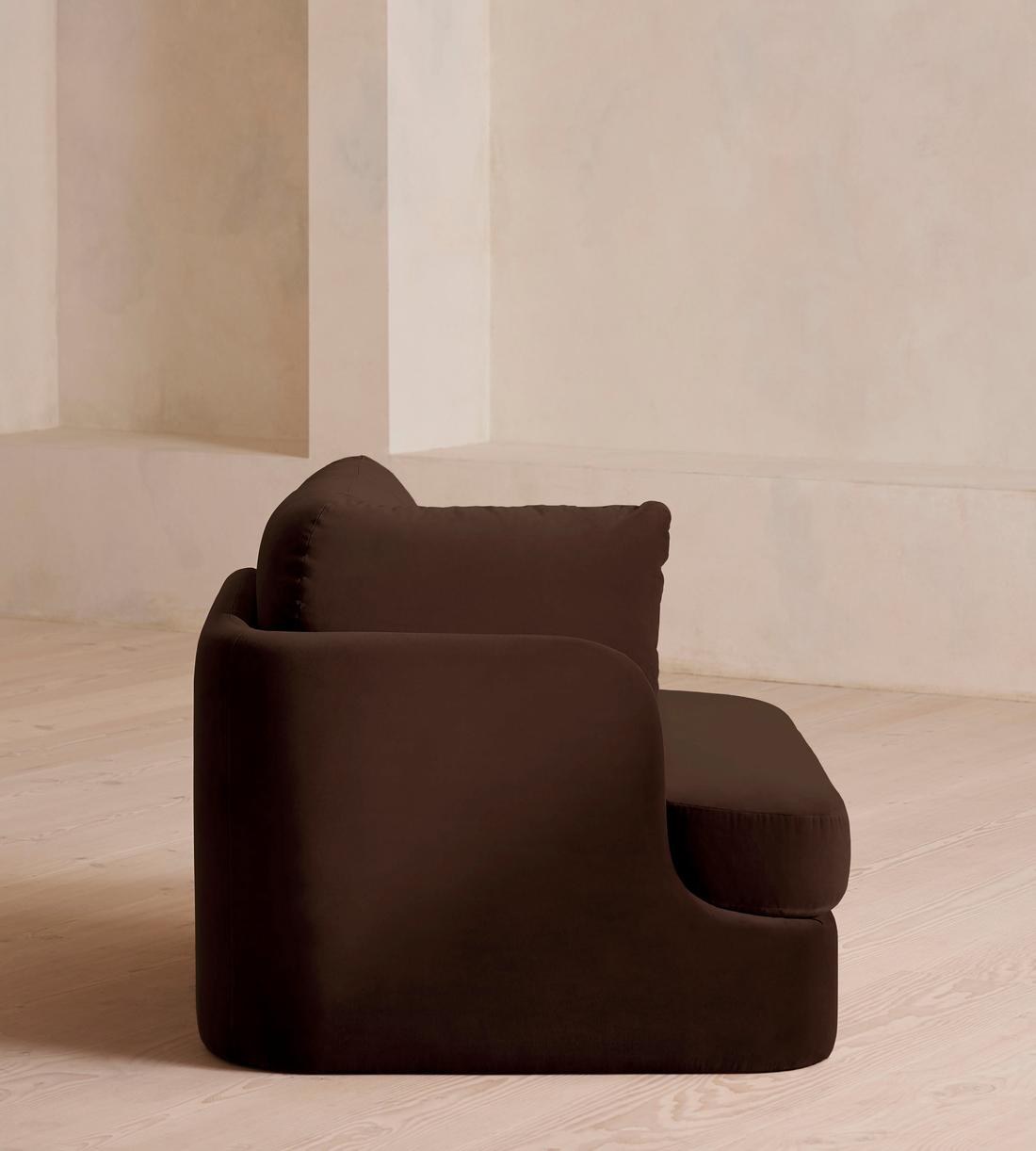 Odell Deeper Sit Sectional Sofa - Armless Module - Velvet - Chocolate - US - Image 8
