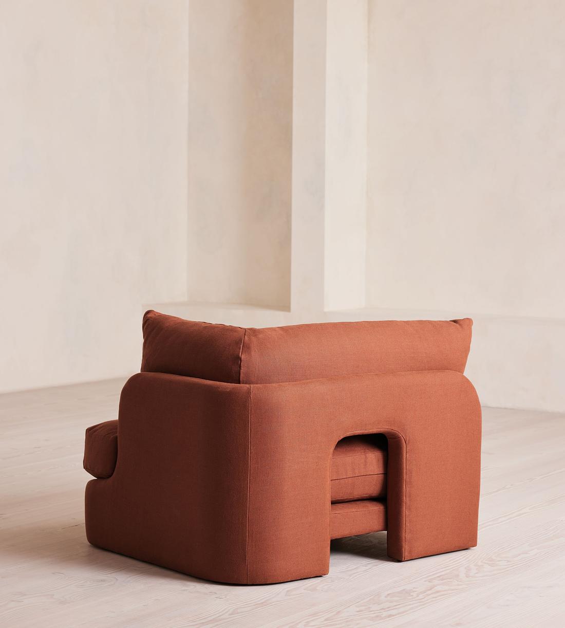 Odell Deeper Sit Sectional Sofa - Right Arm Module - Linen - Sienna - US - Image 9