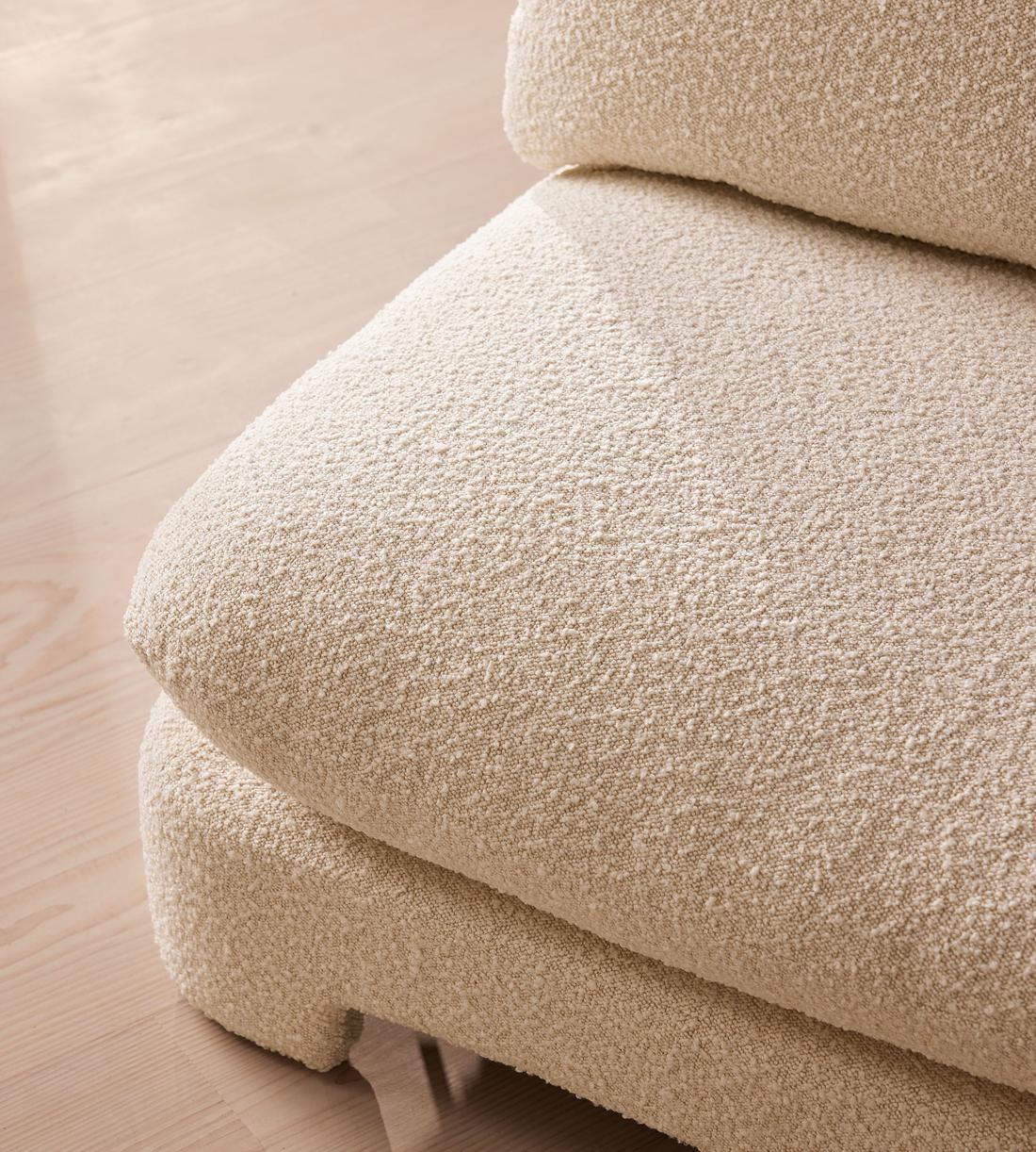 Odell Deeper Sit Sectional Sofa - Armless Module - Natural Boucle - US - Lifestyle - Image 8