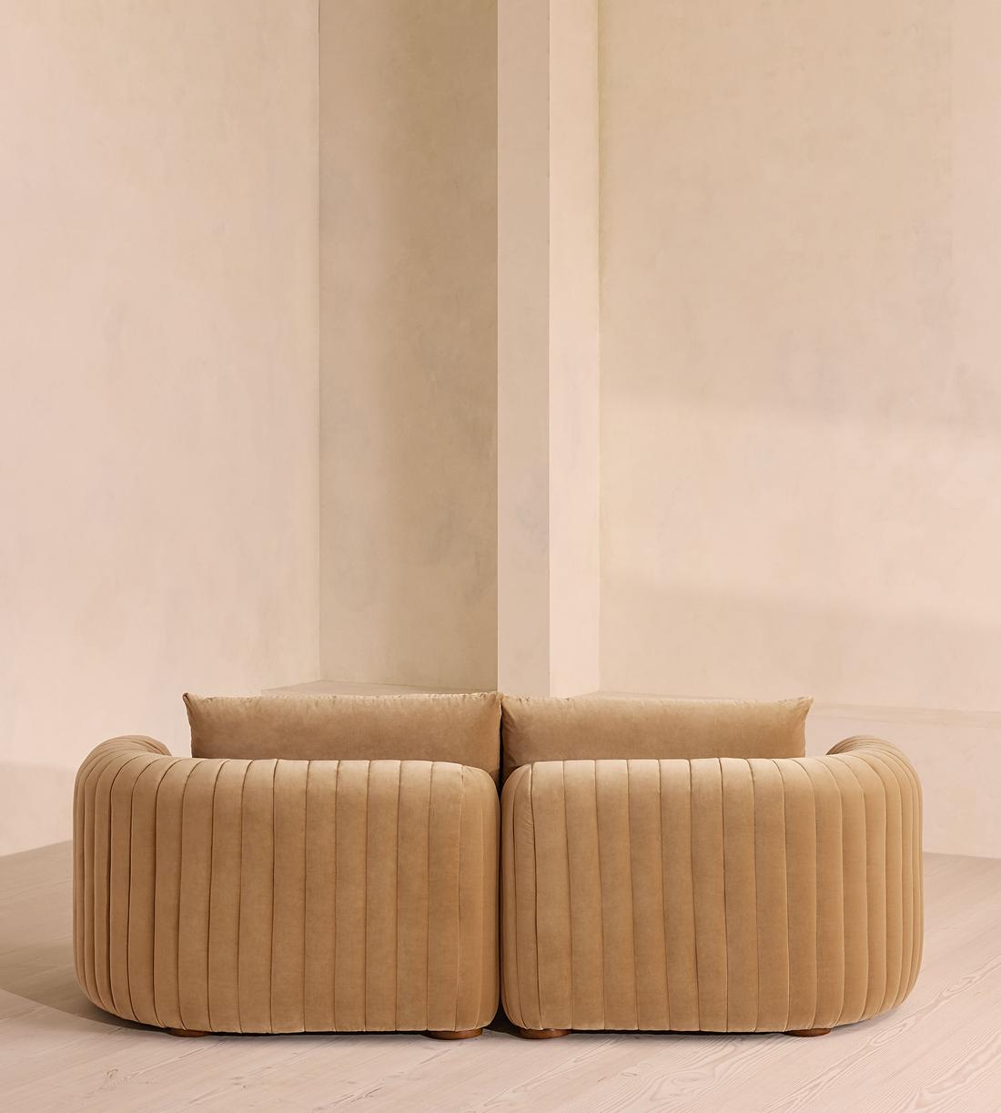 Vivienne Deeper Sit Modular Sofa - Three Seater - Velvet Camel UK - Images - Image 4