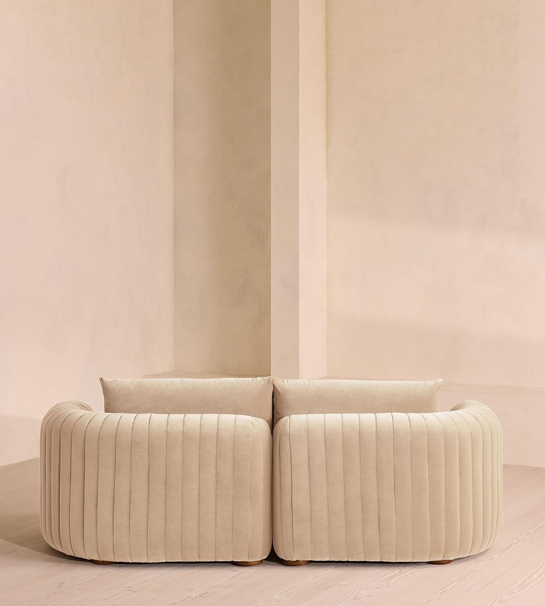 Vivienne Deeper Sit Modular Sofa - Three Seater - Velvet Porcelain UK - Images - Image 4