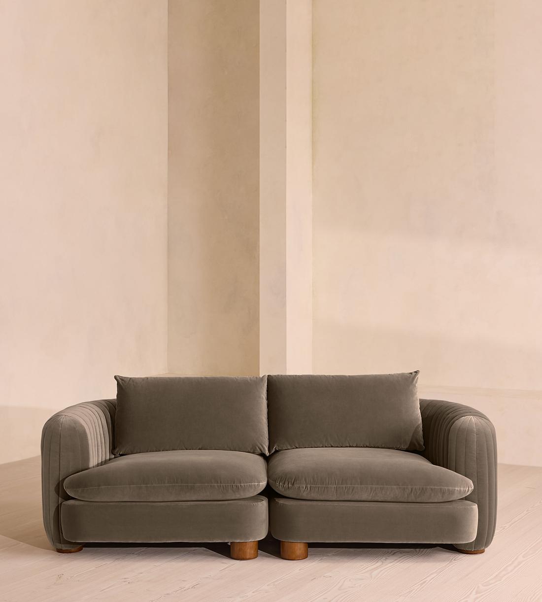 Vivienne Deeper Sit Sectional Sofa - Three Seater - Velvet Taupe US - Listing - Image 2