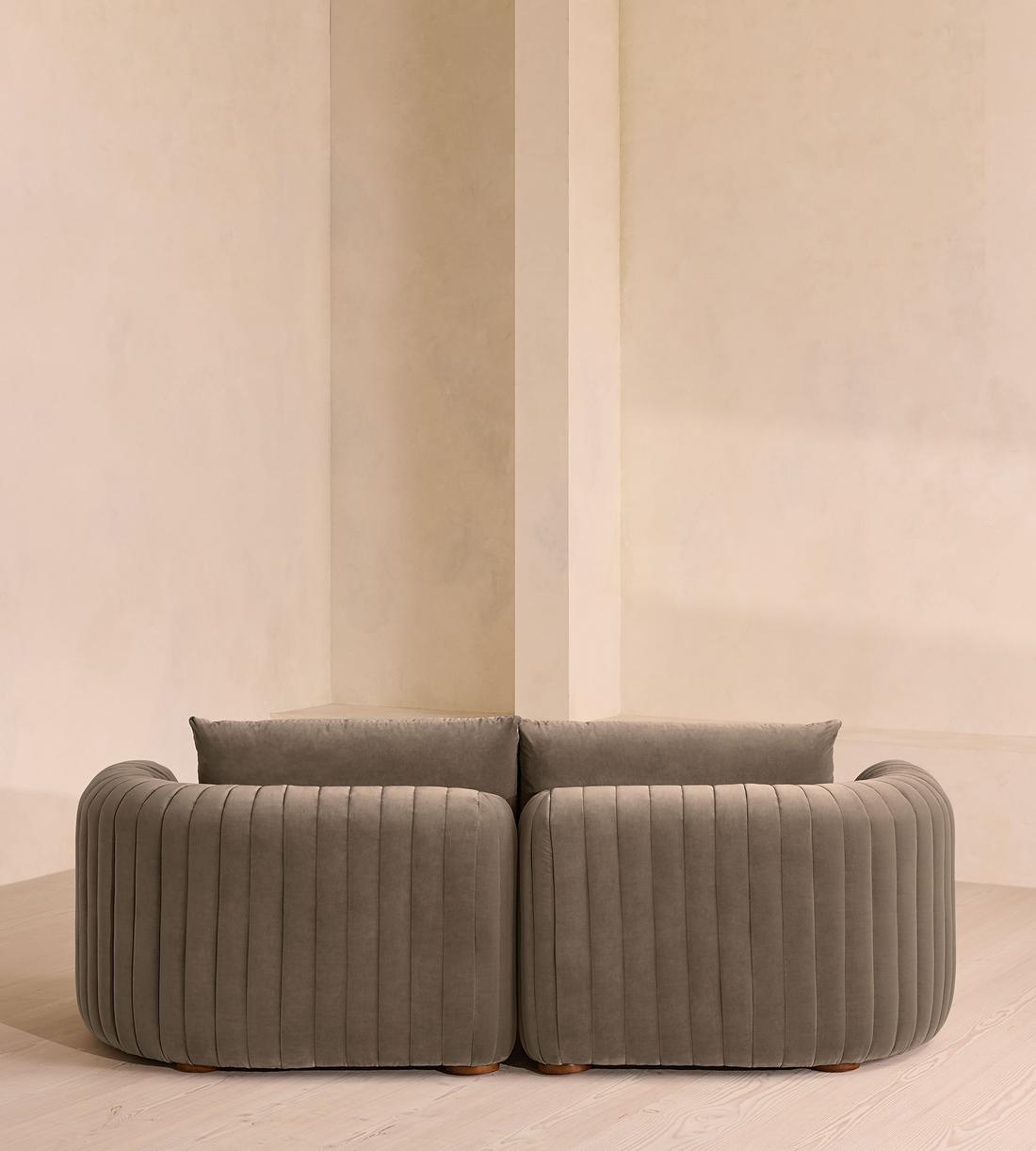 Vivienne Deeper Sit Sectional Sofa - Three Seater - Velvet Taupe US - Images - Image 4