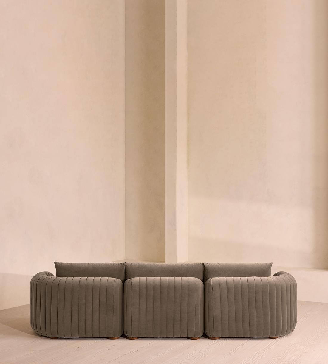 Vivienne Deeper Sit Modular Sofa - Four Seater - Velvet Taupe UK - Images - Image 4