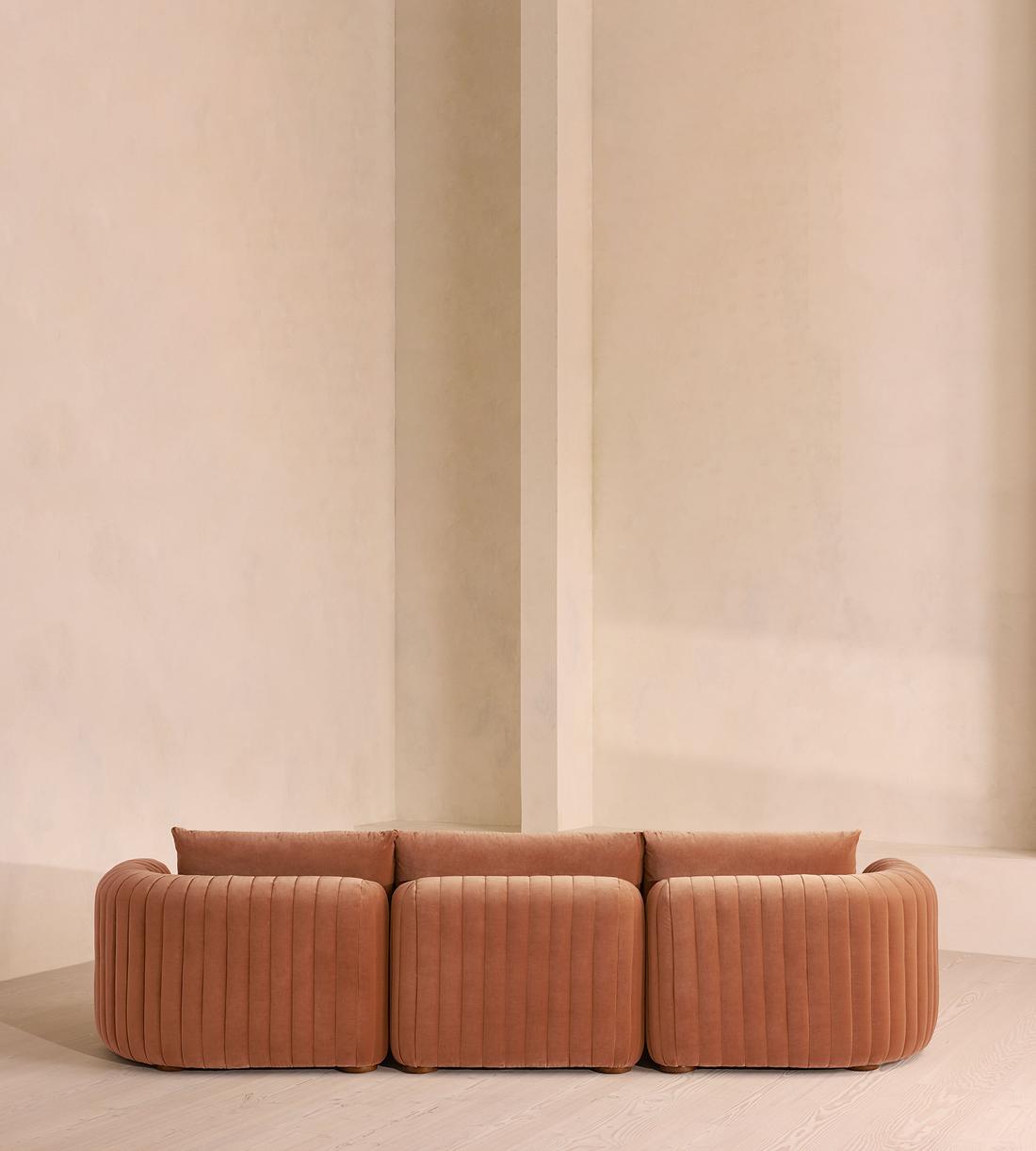 Vivienne Deeper Sit Modular Sofa - Four Seater - Velvet Antique Rose UK - Images - Image 4