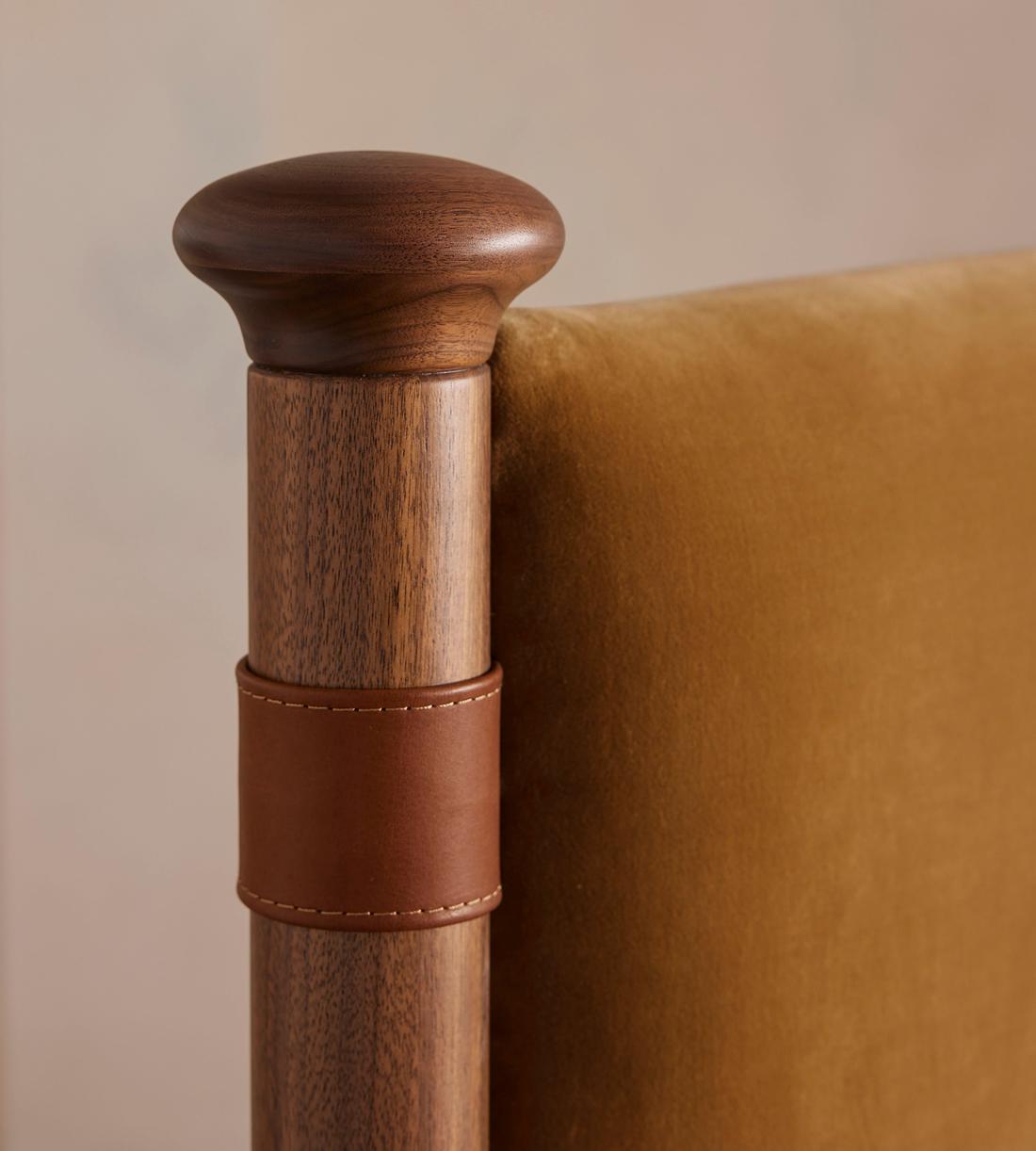 Paolo Bed - Full - Velvet - Mustard - US - Images - Image 5