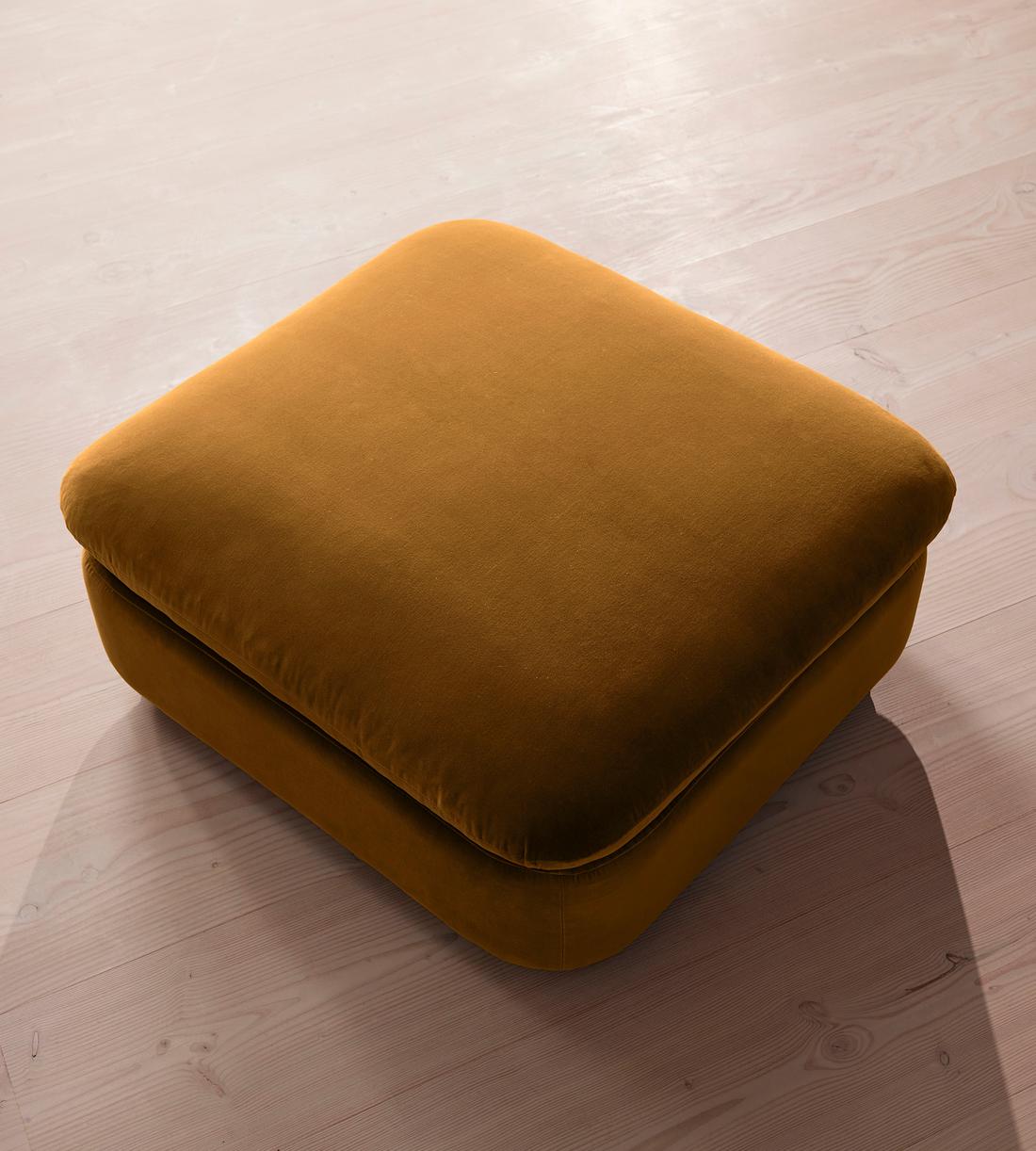 Rava Ottoman - Velvet - Mustard - US - Image 3