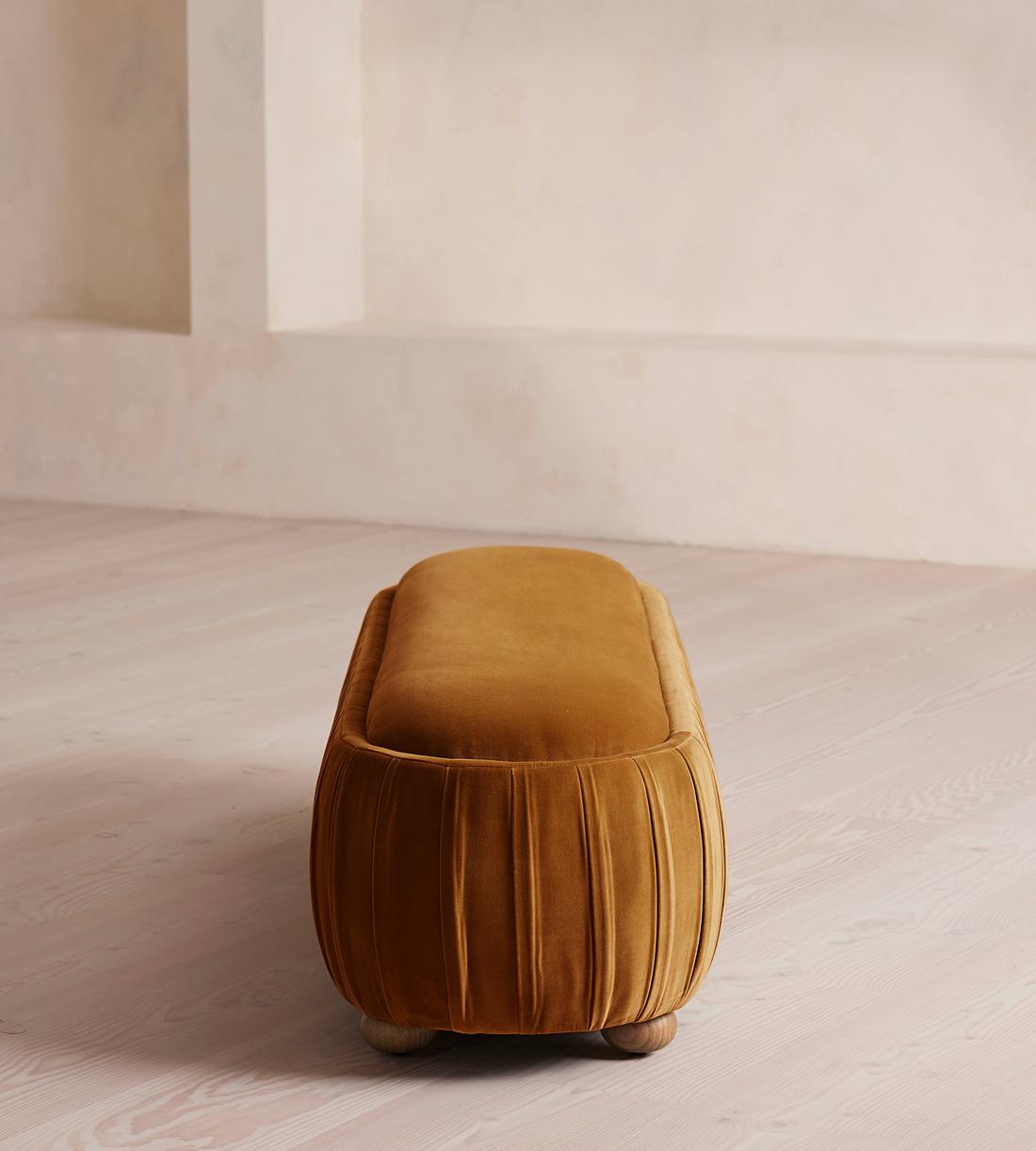 Vivienne Bench - Velvet - Mustard - Images - Image 3