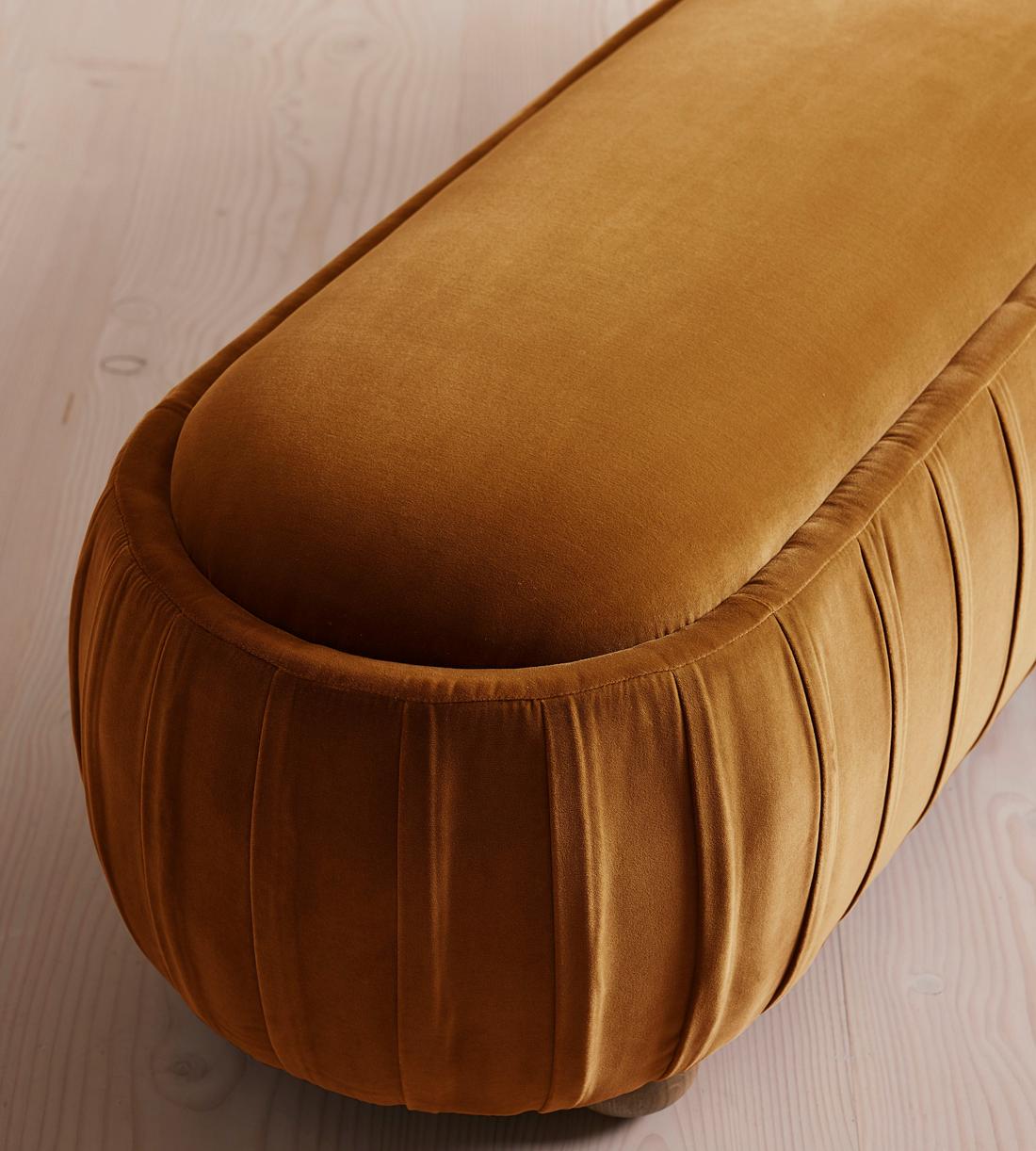 Vivienne Bench - Velvet - Mustard - Images - Image 4