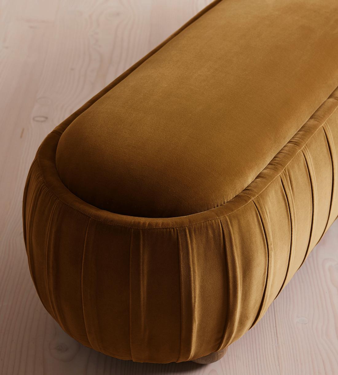 Vivienne Bench - Velvet - Mustard - US - Images - Image 4