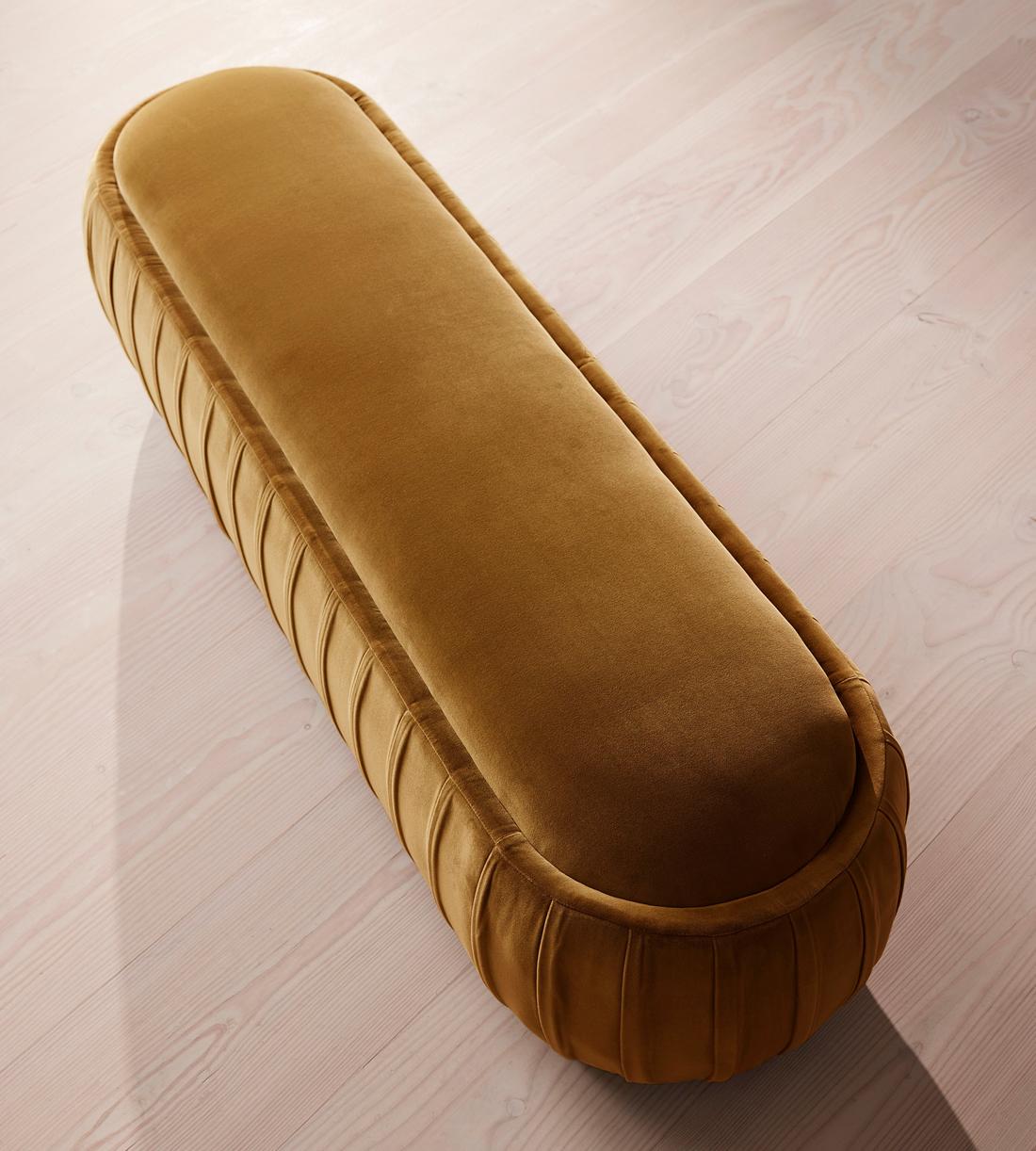 Vivienne Bench - Velvet - Mustard - US - Images - Image 5