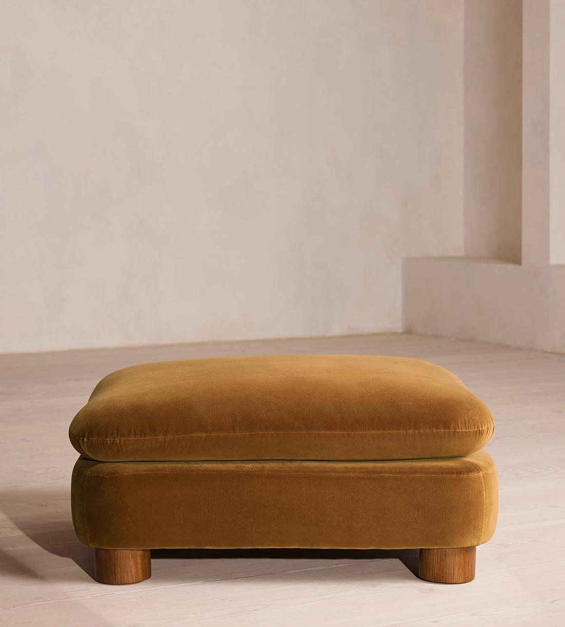 Vivienne Ottoman - Velvet Mustard  - Listing - Image 1