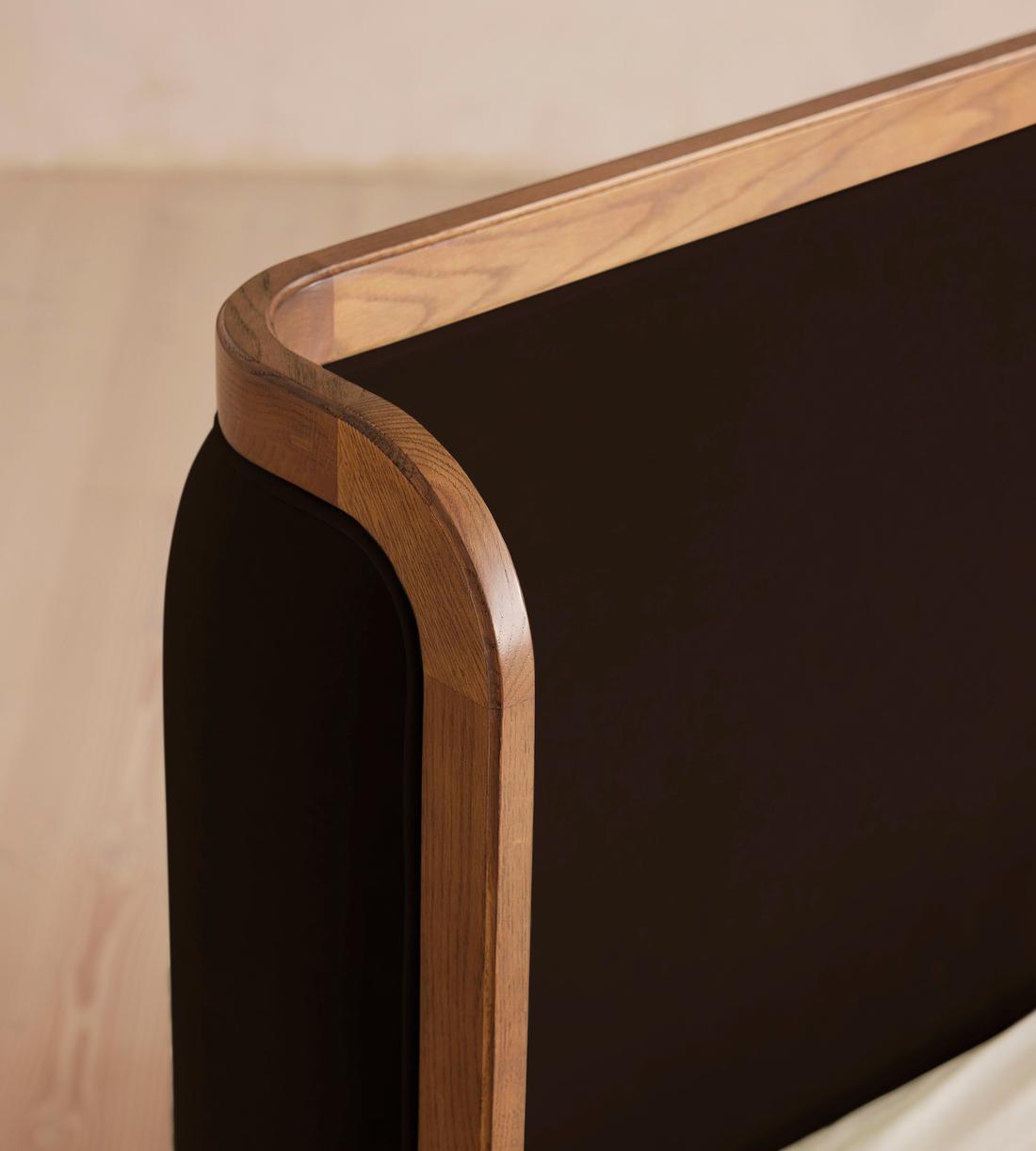 Belsa Bed - Light Oak - King - Velvet - Chocolate - US - Images - Image 4